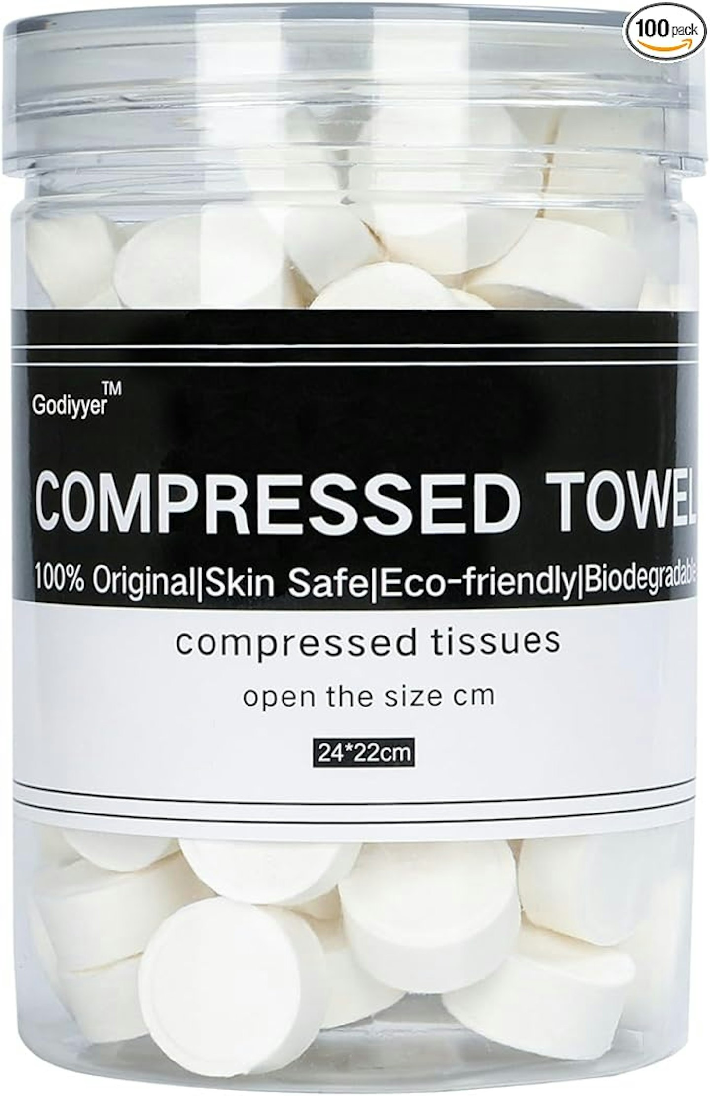 100pcs Compressed Towels Disposable Cotton Tissue Mini Portable Compressed Coin Wipes