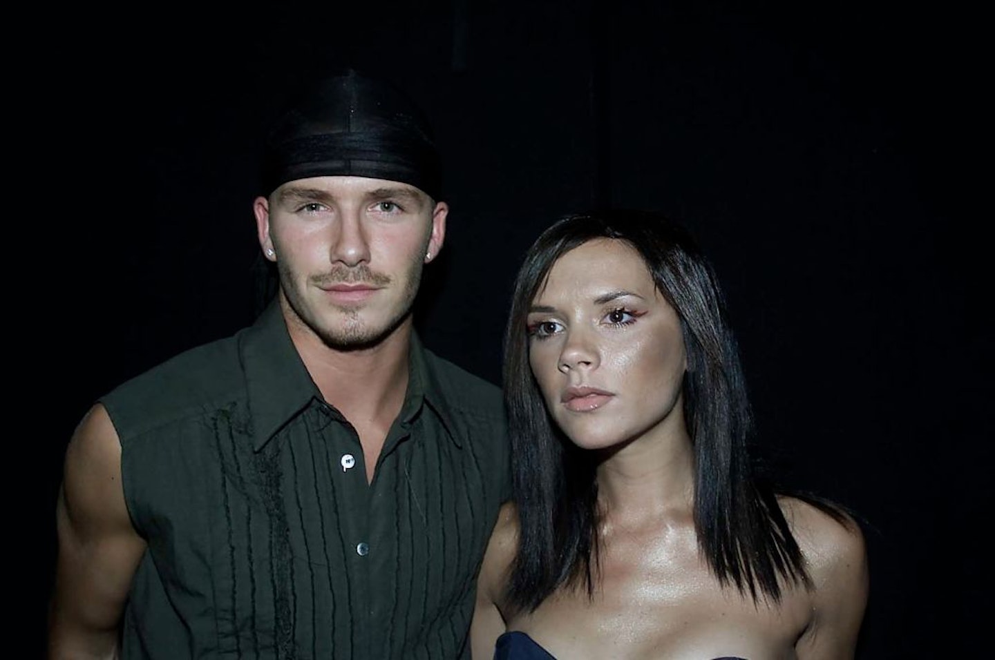 David and Victoria Beckham at Party in the Park in 2000