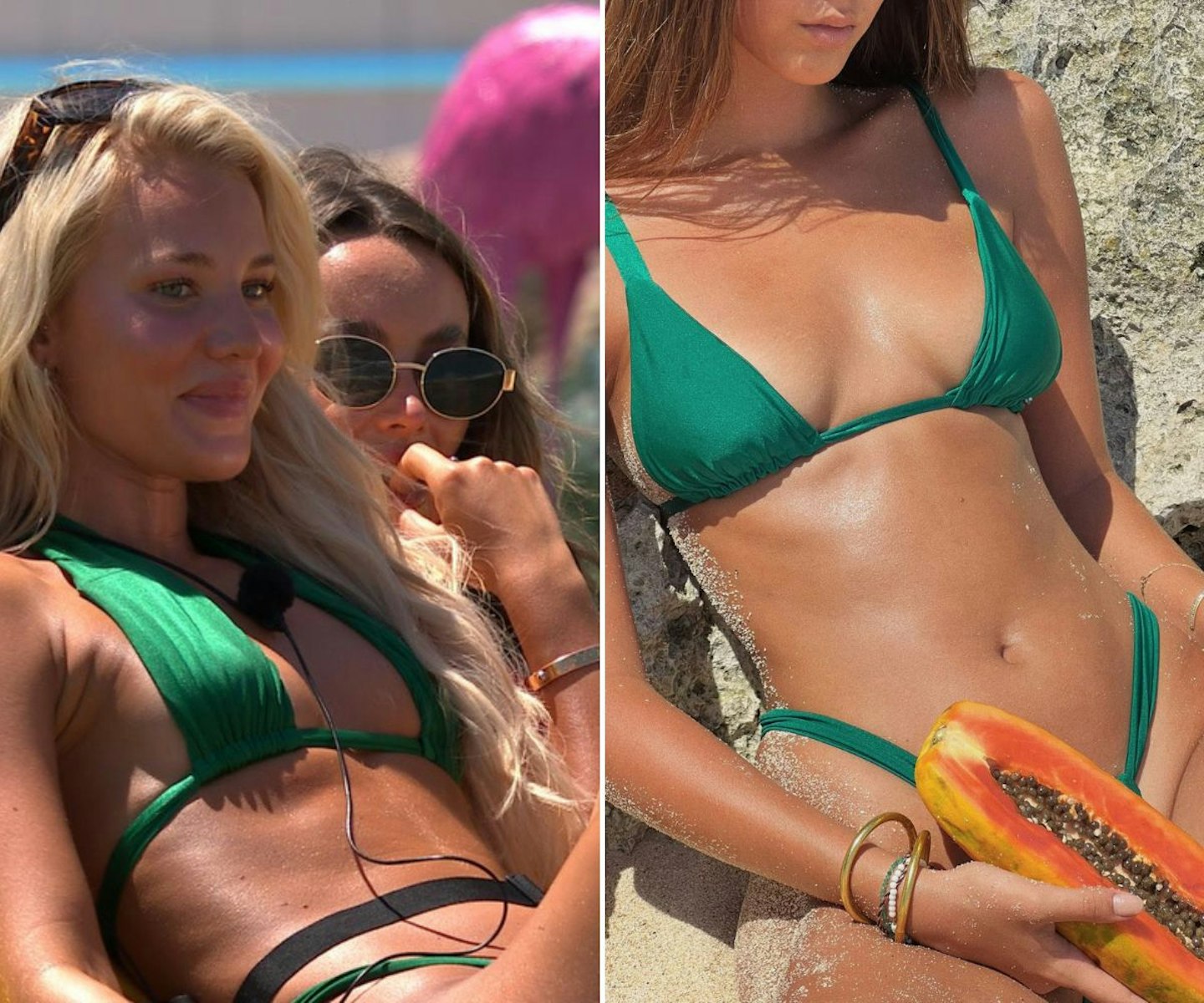 Grace's green micro bikini