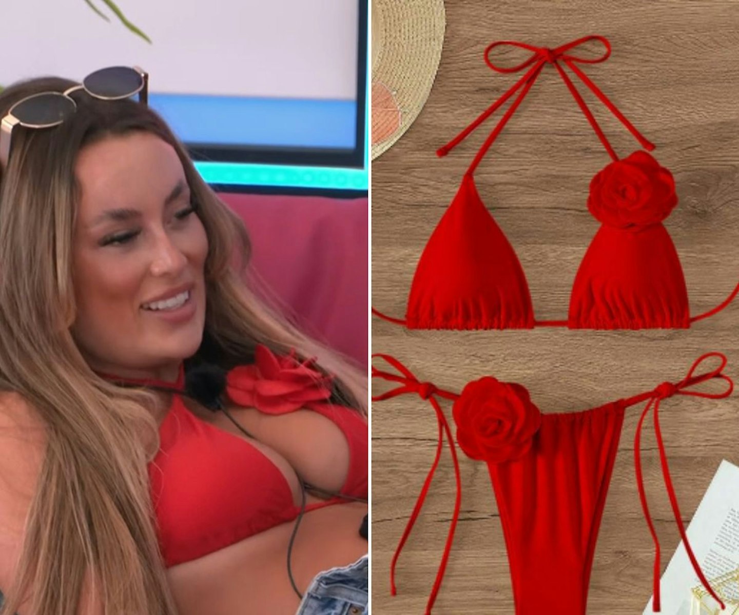 Harriett's red flower bikini