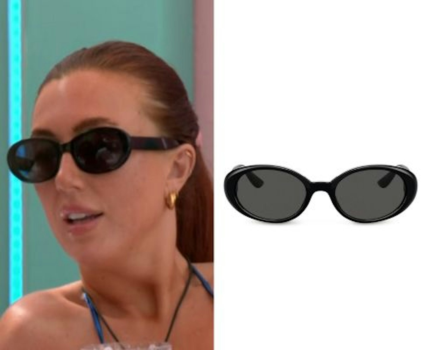 Patsy Field's Black Oval Sunglasses