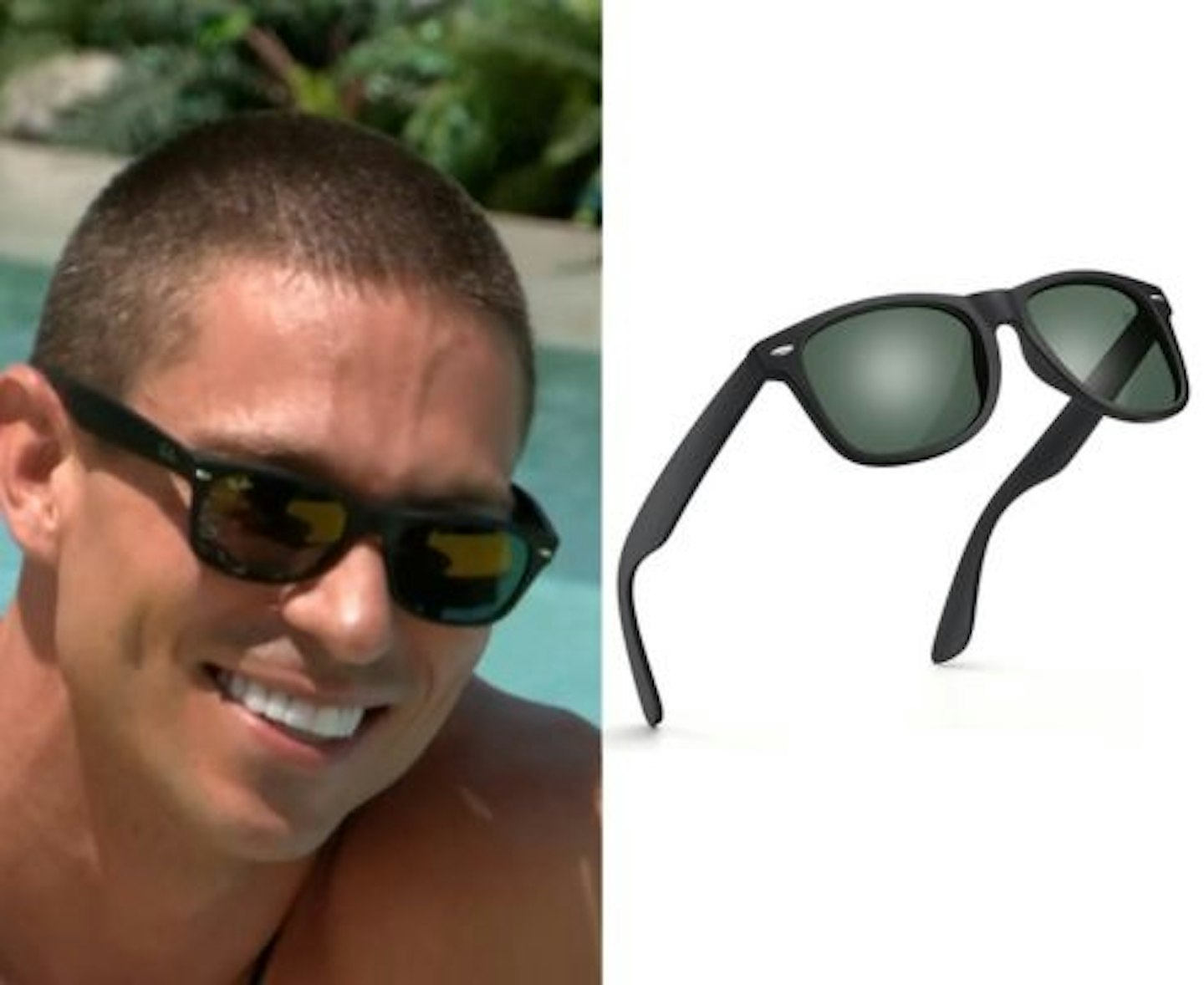 Joey Essex's Black Rectangular Sunglasses