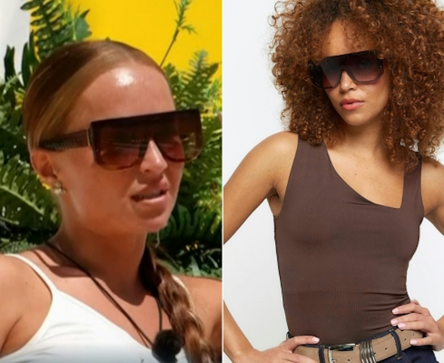 Nicole Samuel's Brown Visor Sunglasses