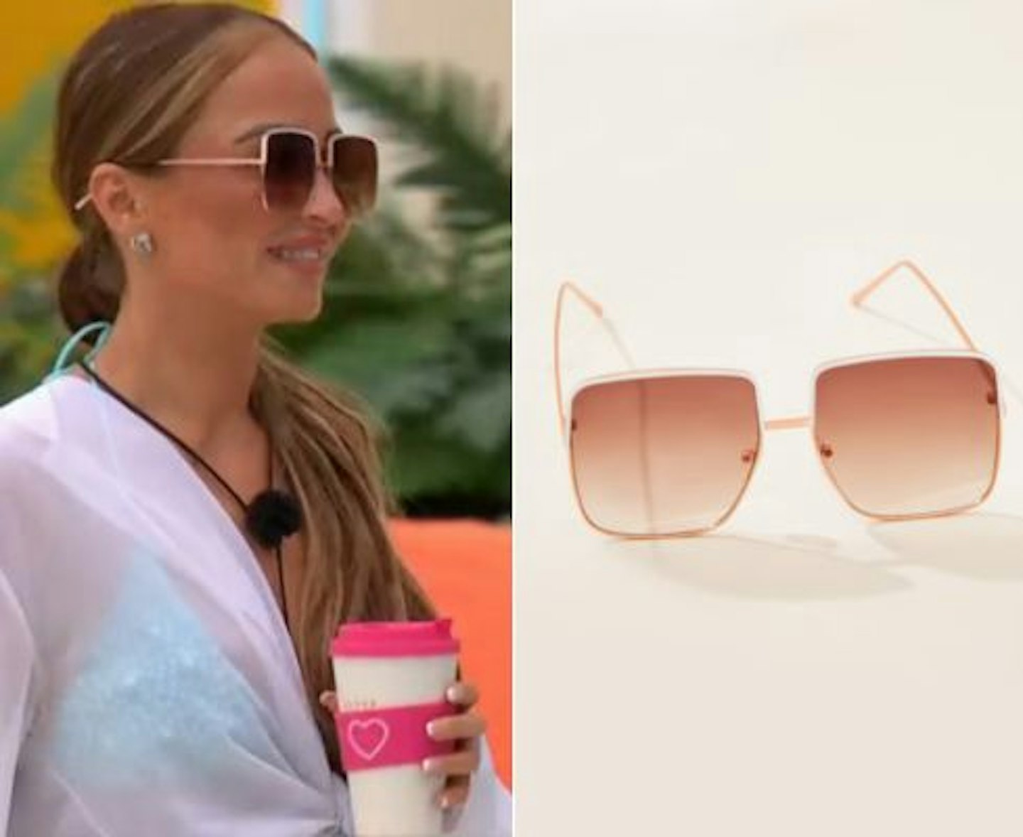 Nicole Samuel's Gold Aviator Sunglasses