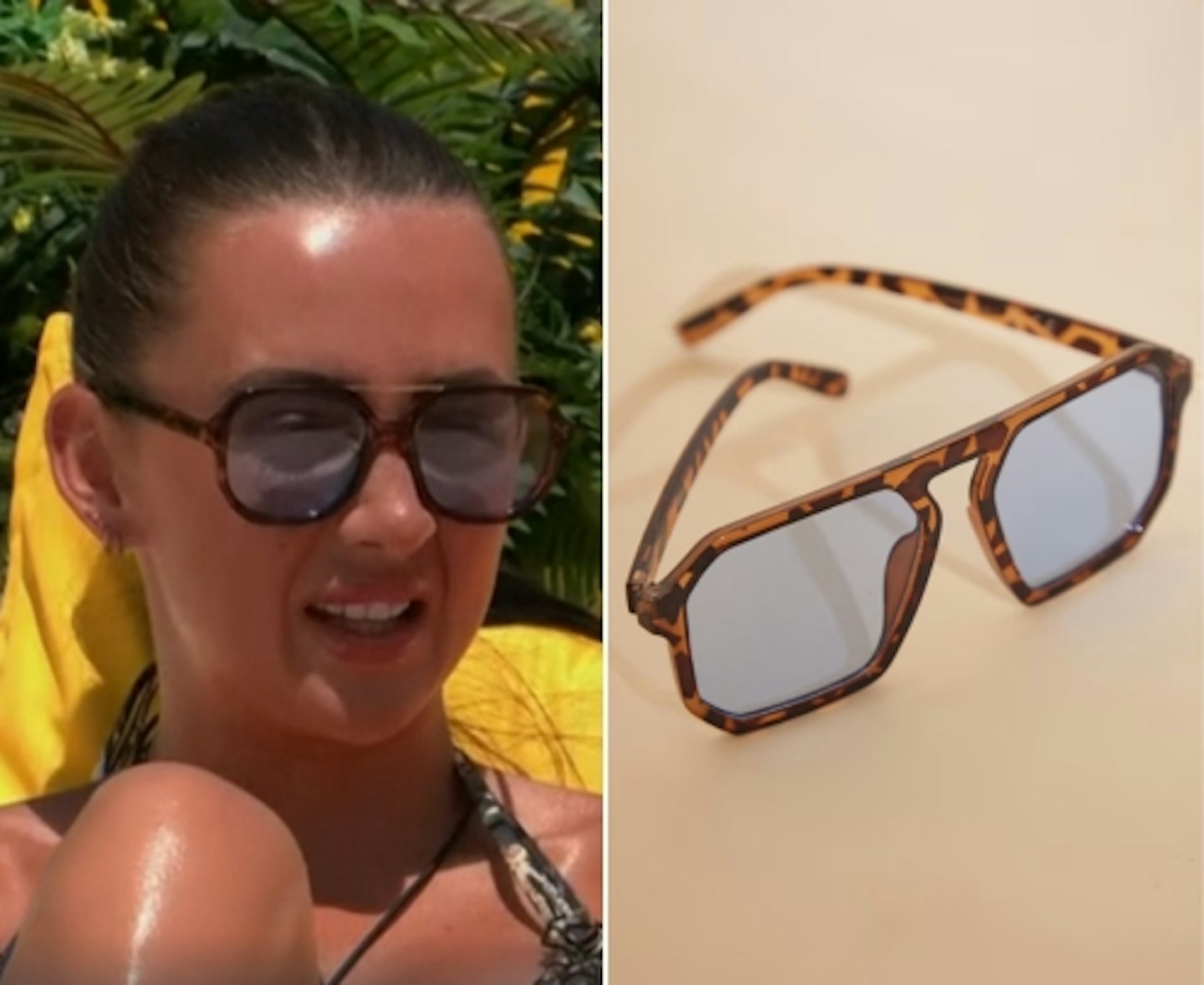 Jess White's Tortoiseshell Aviator Sunglasses