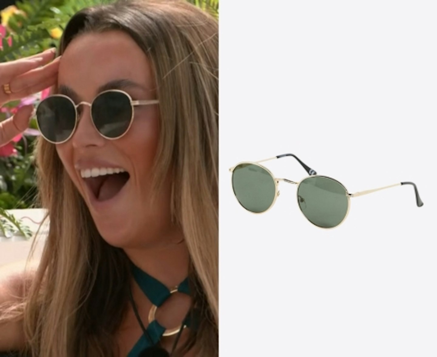 Harriet Blackmore's Round Gold Sunglasses