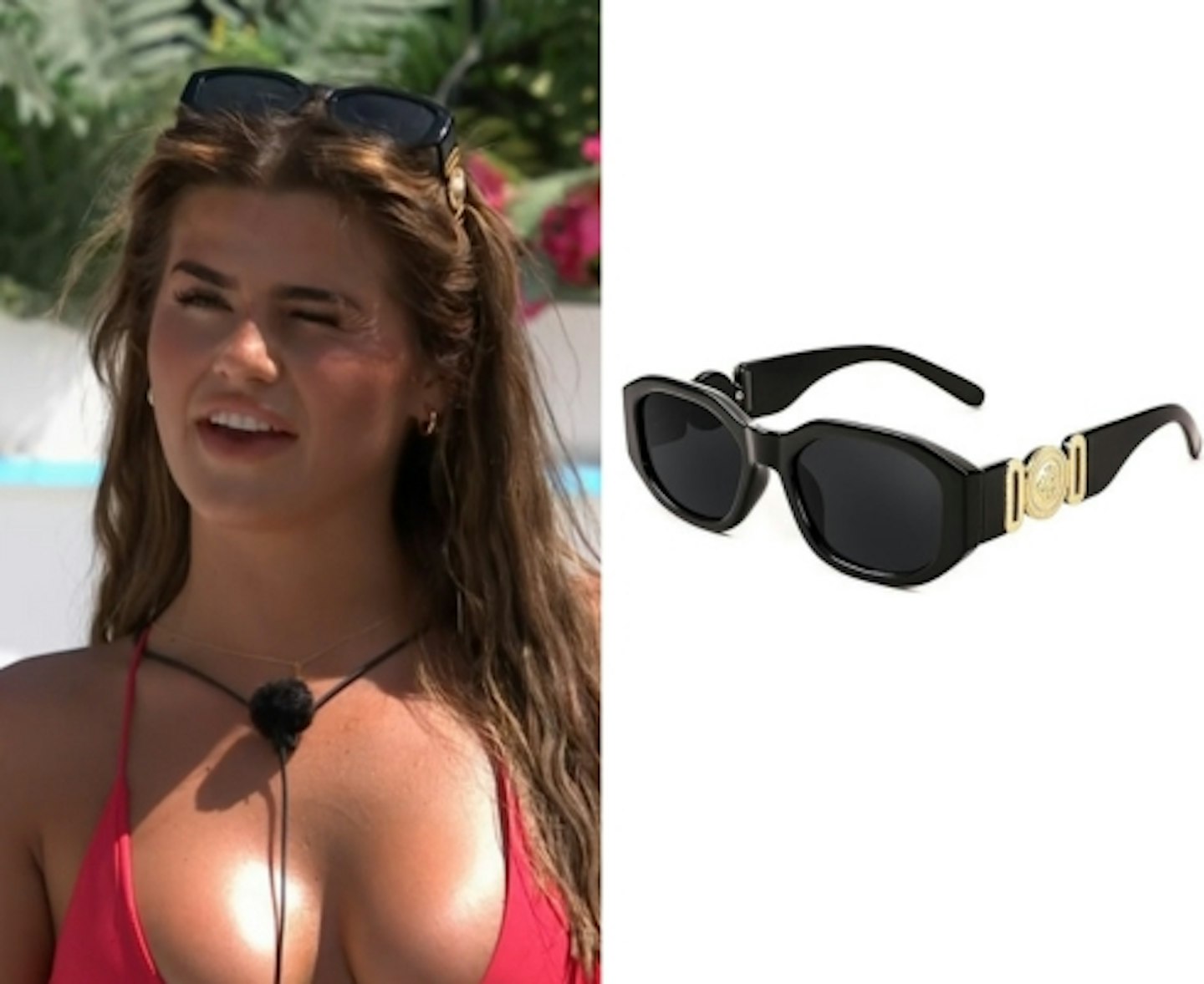 Matilda Draper's Black Gold Detail Sunglasses