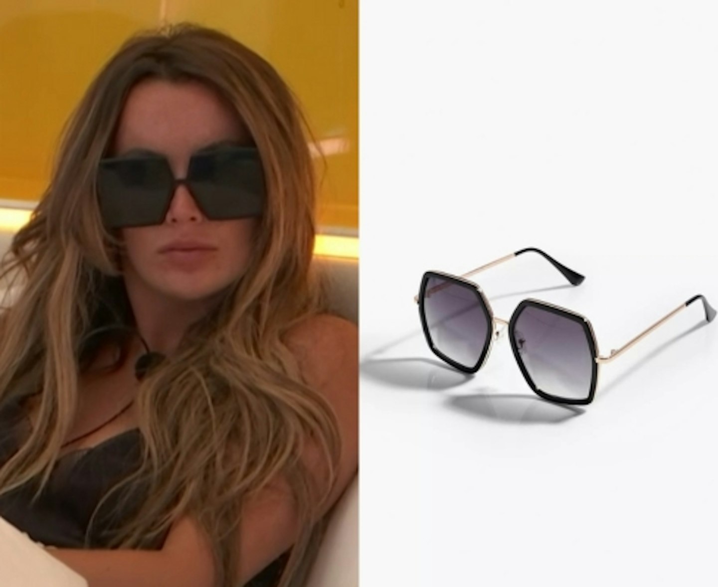 Harriet Blackmore's Black Oversized Square Sunglasses