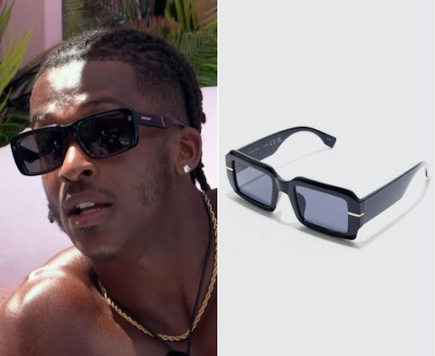 Omar Nyame's Black Chunky Sunglasses