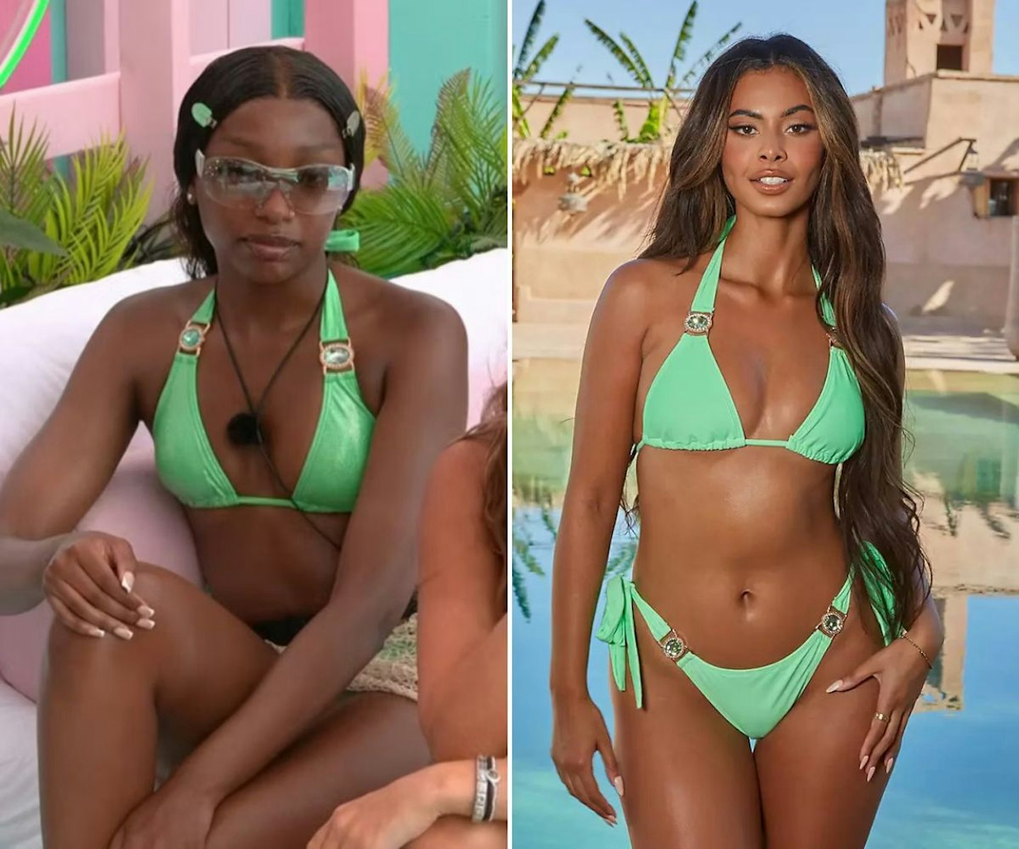 Mimii's green crystal bikini 