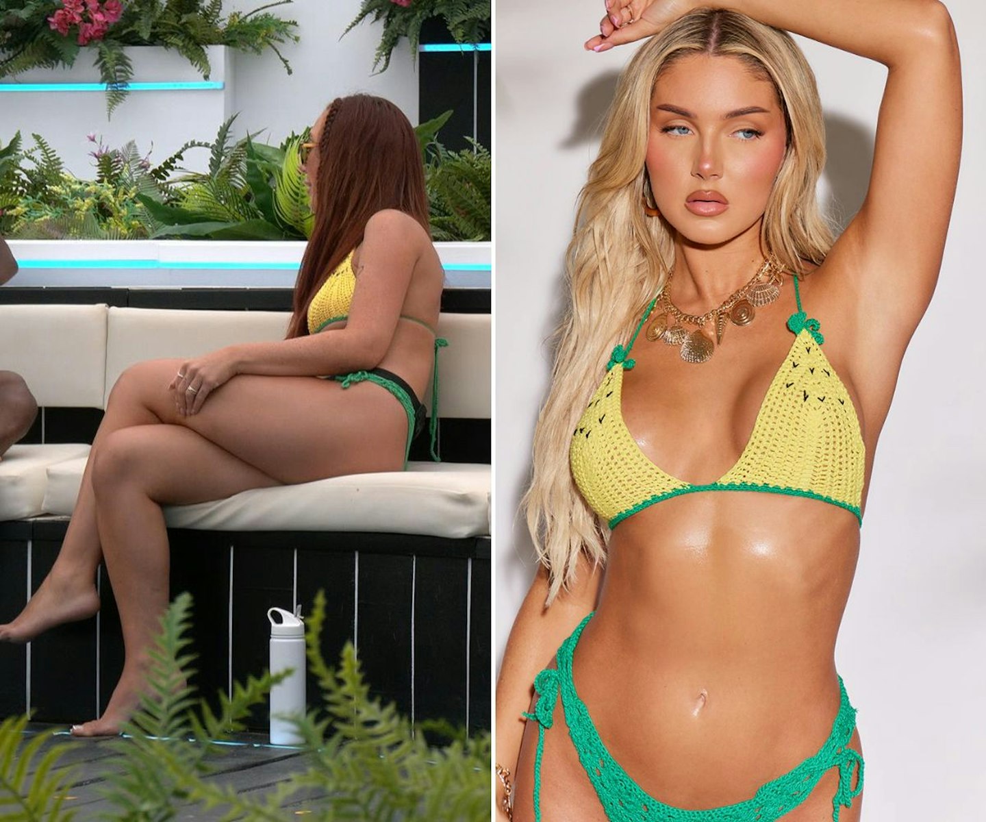 Patsy's yellow crochet bikini