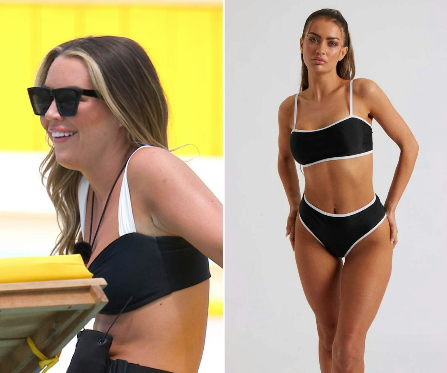 Samantha Kenny's black and white bikini