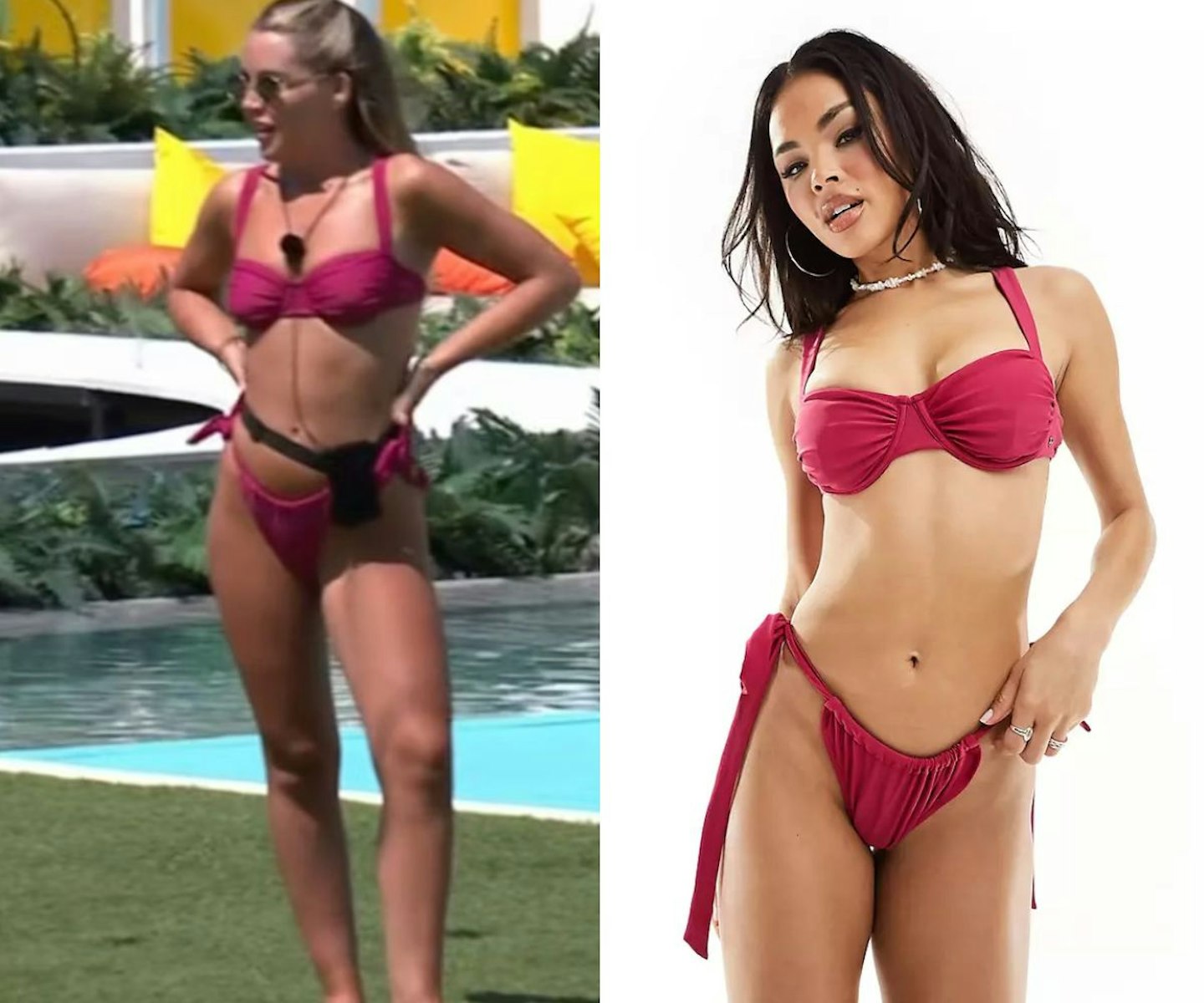 Samantha Kenny's burgundy bikini