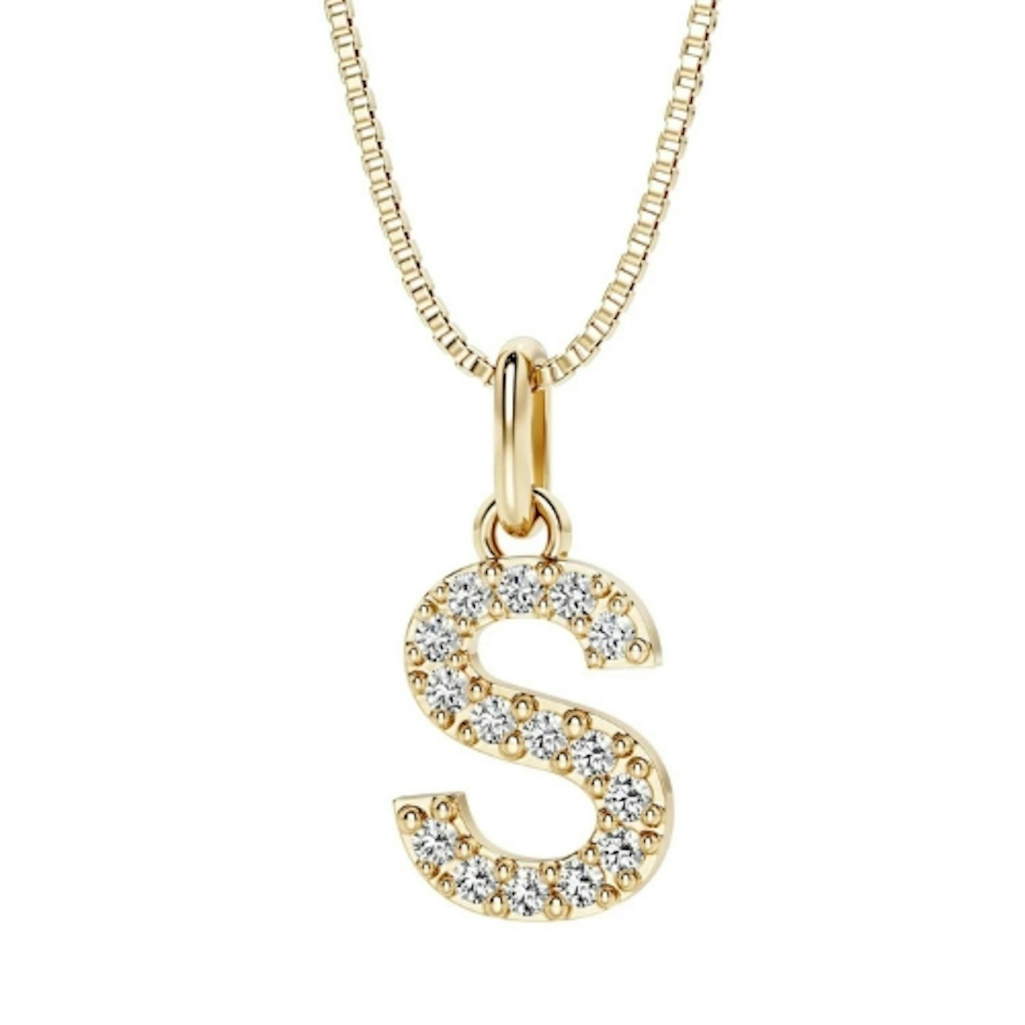 Ruby & Oscar Diamond Letter S Pendant Necklace 