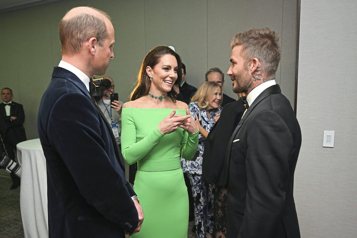 Prince William, Kate Middleton and David Beckham