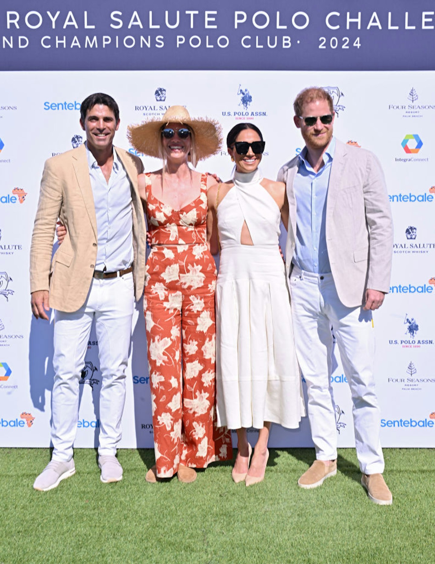 Nacho Figueras, Delfina Blaquier, Meghan, Duchess of Sussex and Prince Harry, Duke of Sussex