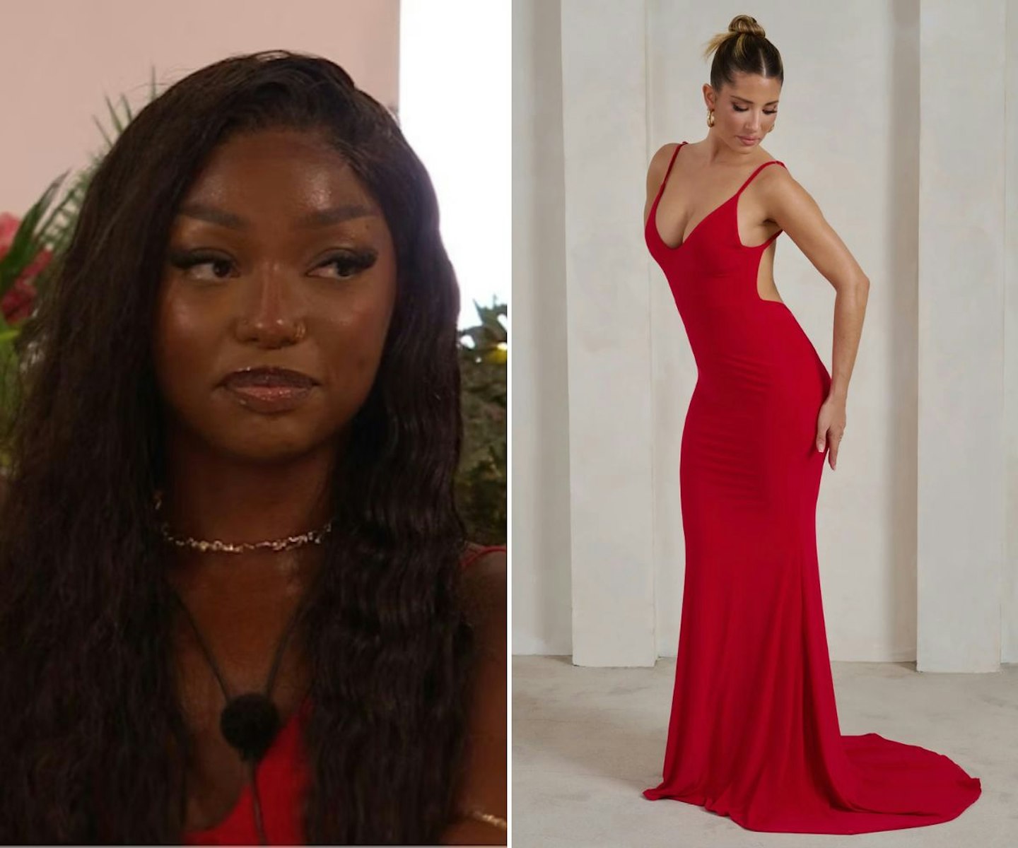 Mimii's Red Open-Back Maxi Dress