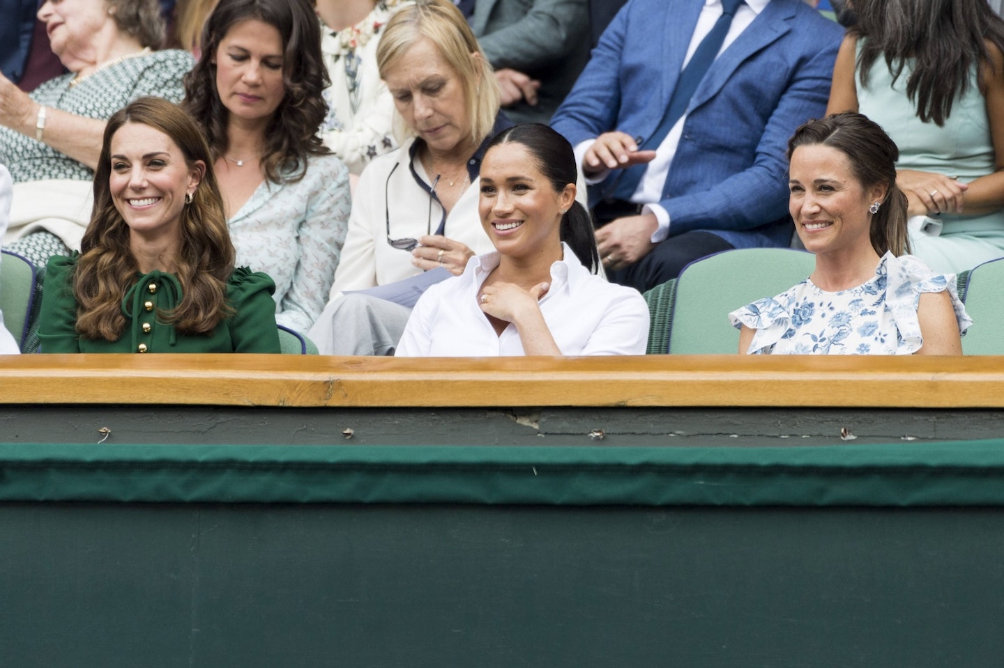 Kate Middleton, Meghan Markle and Pippa Middleton at Wimbledon in 2019