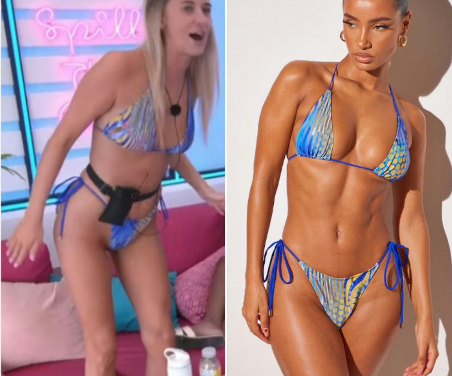 Jessy's blue printed bikini