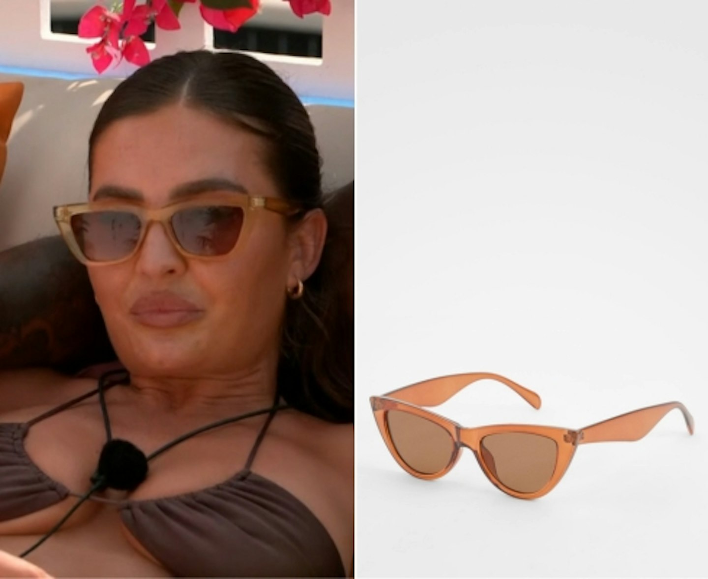 Emma Milton's Brown Cat Eye Sunglasses