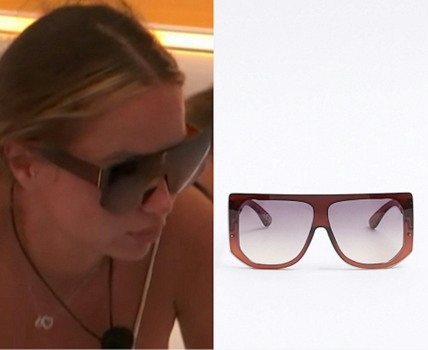 Nicole Samuel's Brown Visor Sunglasses