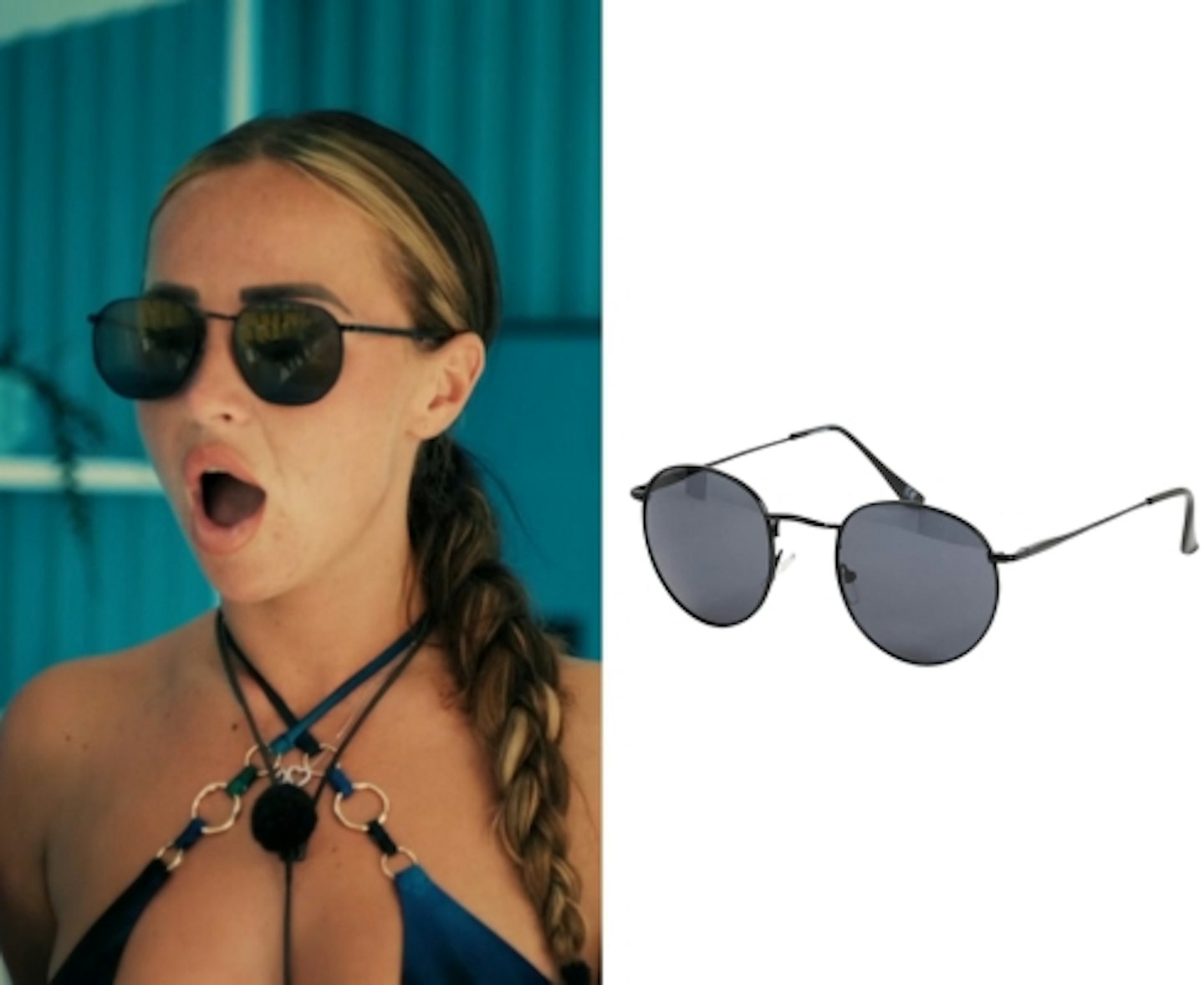 Nicole Samuel's Black Rounded Sunglasses