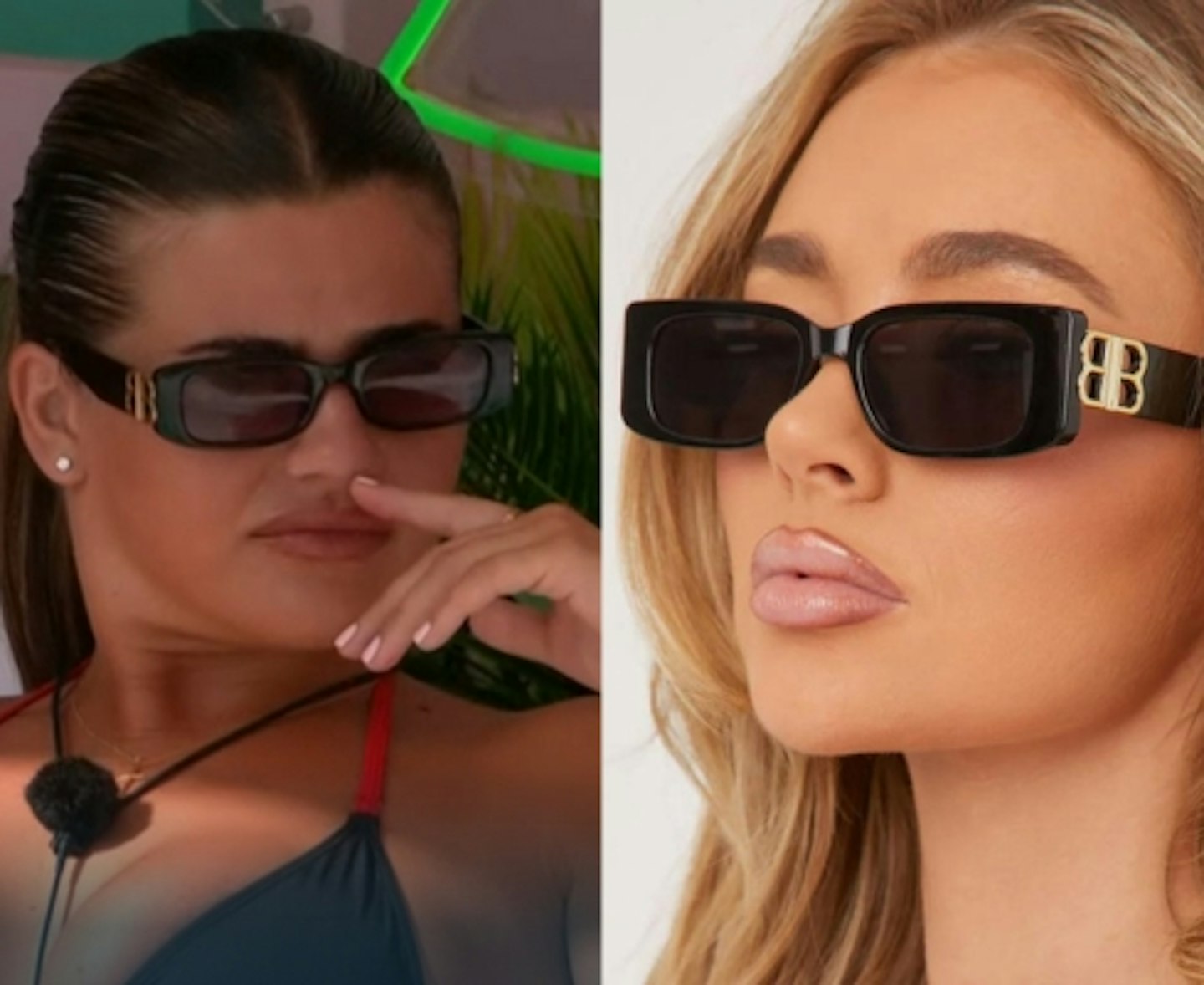 Matilda Draper's Black Side Logo Sunglasses