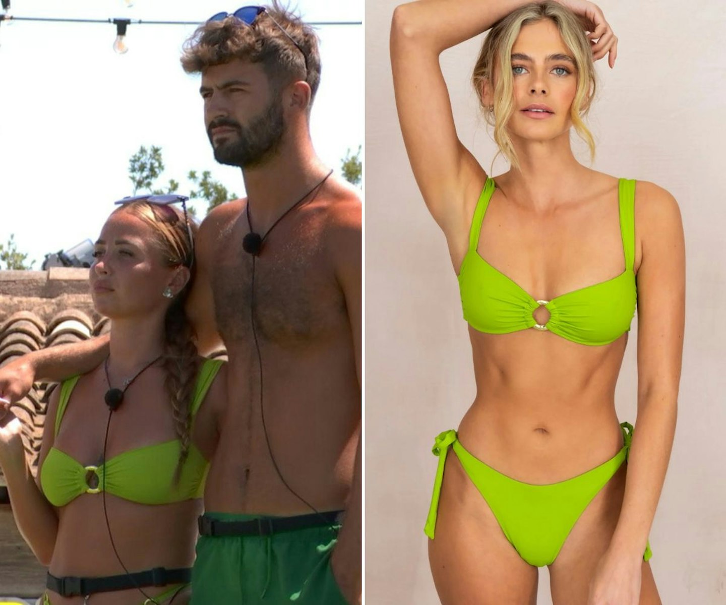 Nicole's lime green bikini