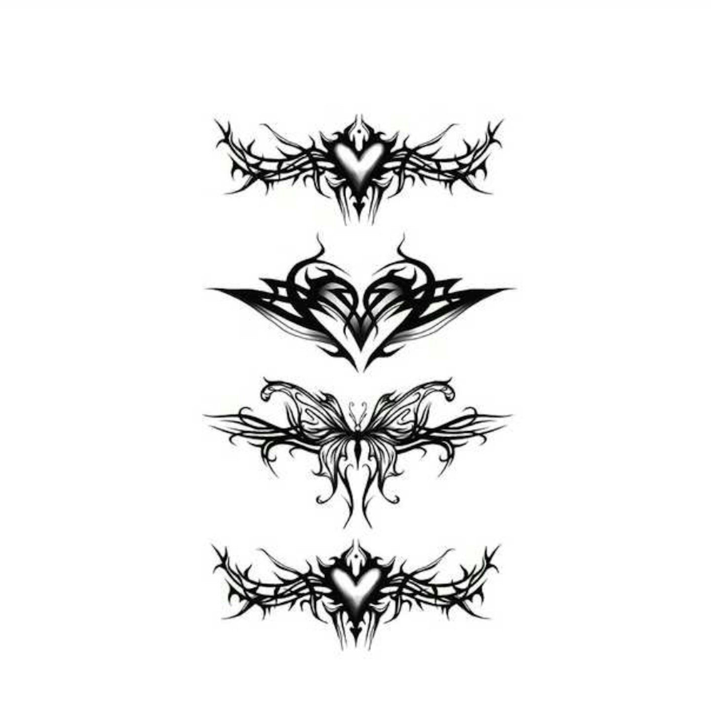 Black Thorns Totem Waterproof Temporary Tattoos