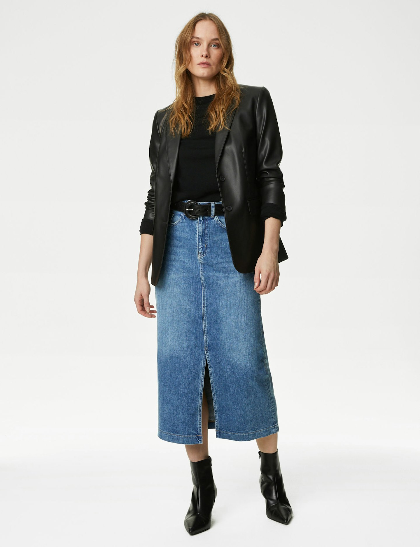 Marks & Spencer Denim Midi Skirt