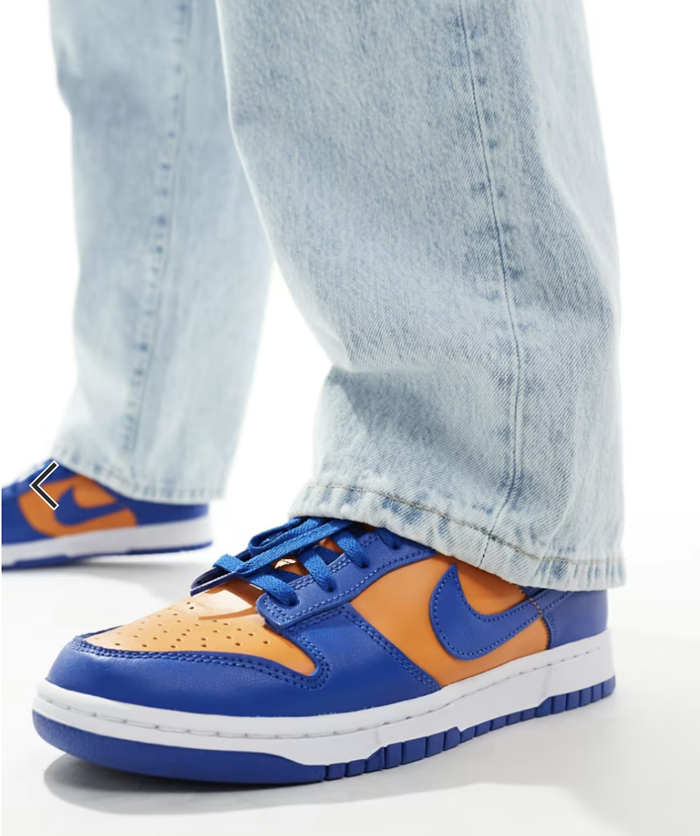 Nike Dunk Low Retro trainers in blue and orange