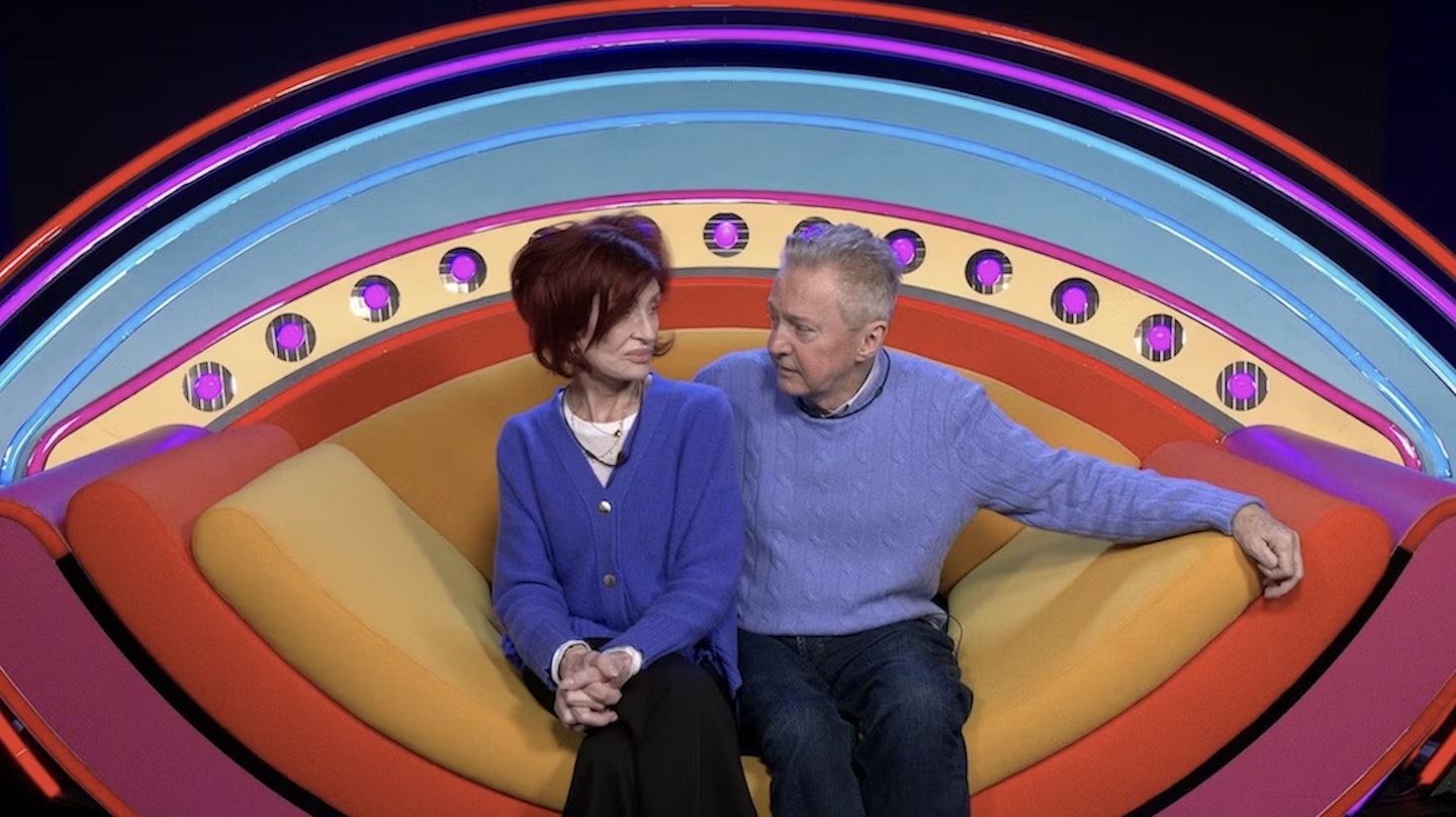 Sharon Osbourne and Louis Walsh on Celebrity Big Brother earlier this year