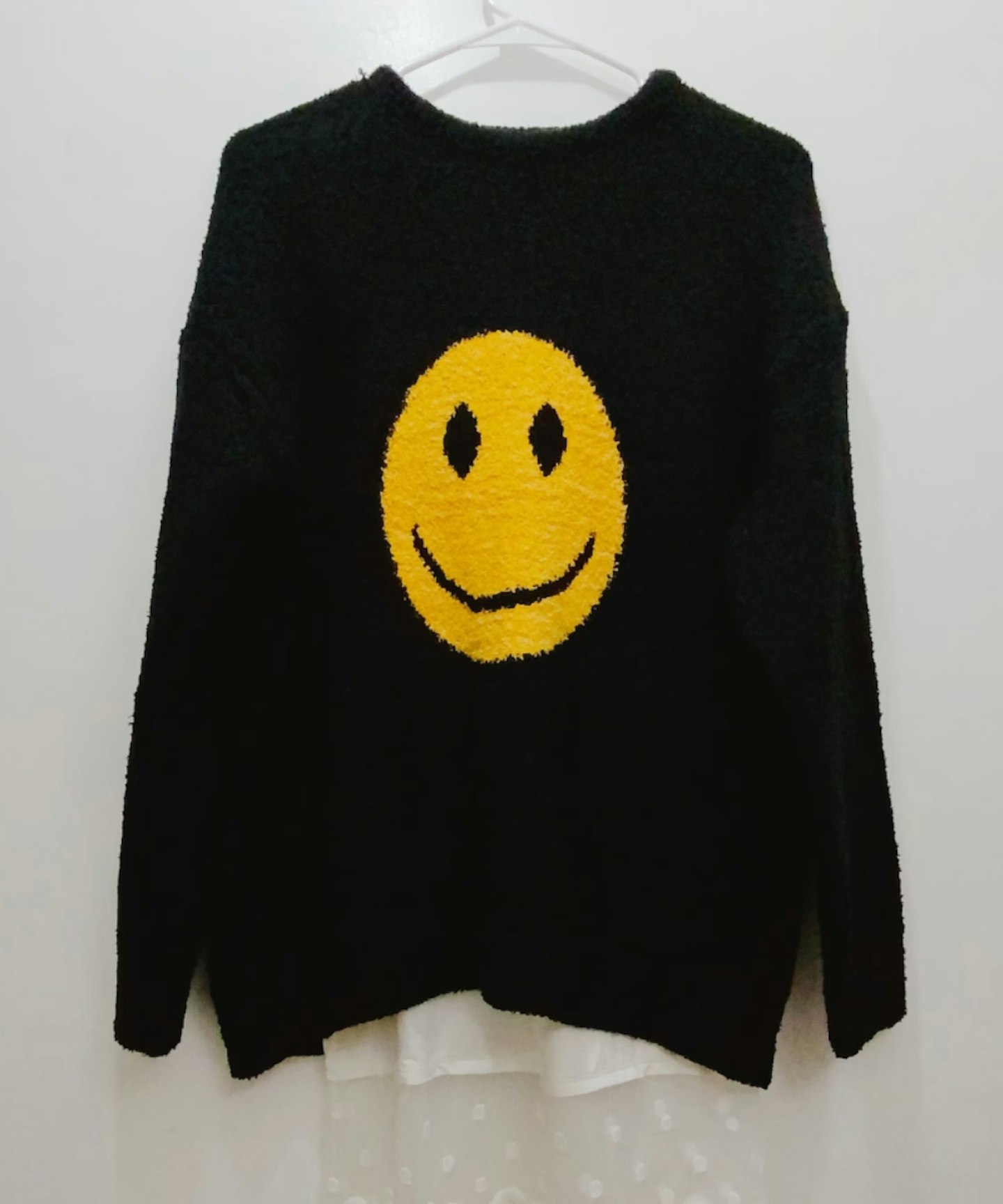 Etsy, Black Smiley Face Sweater