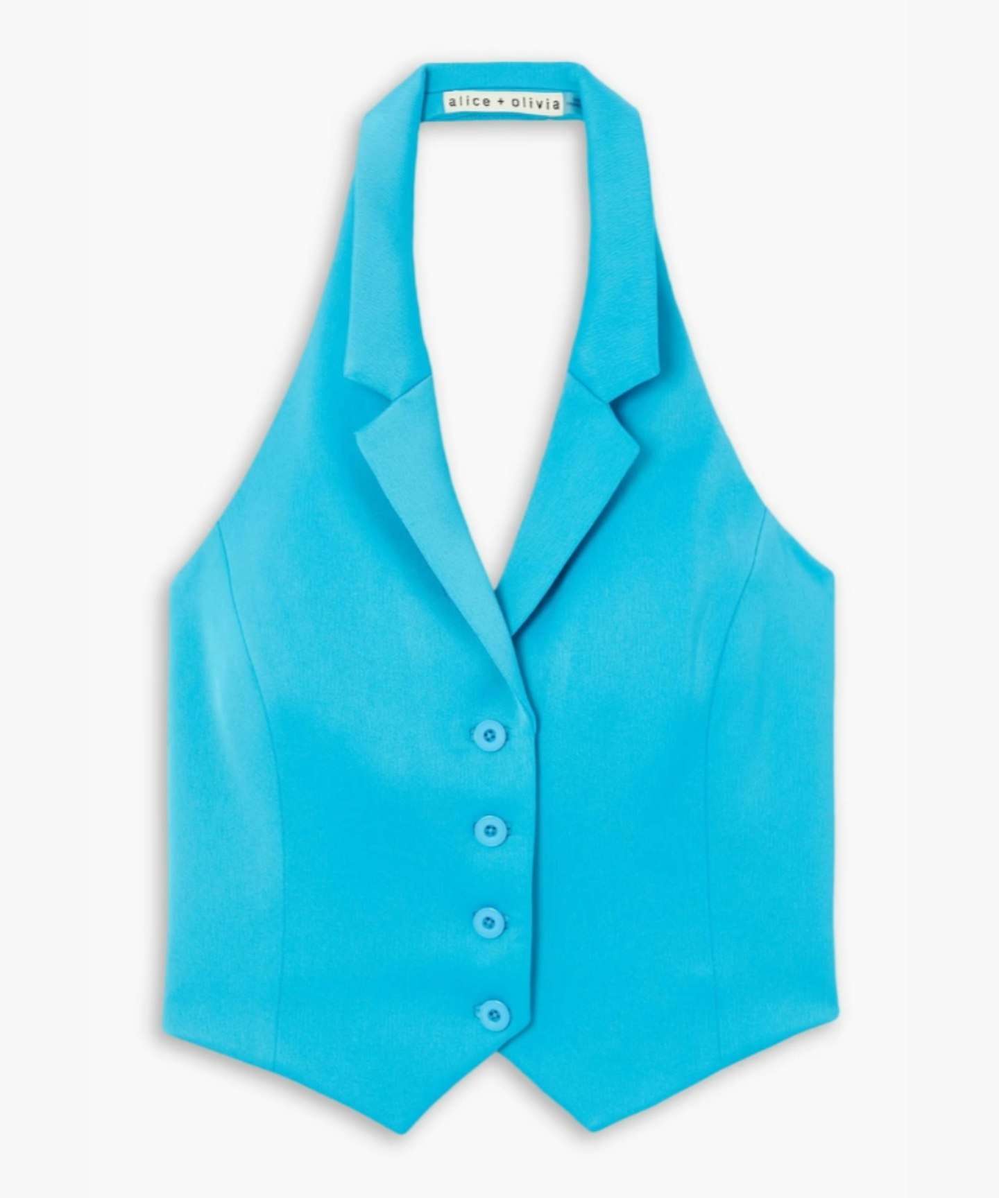 Alice + Olivia, Donna Satin-Crepe Halterneck Vest