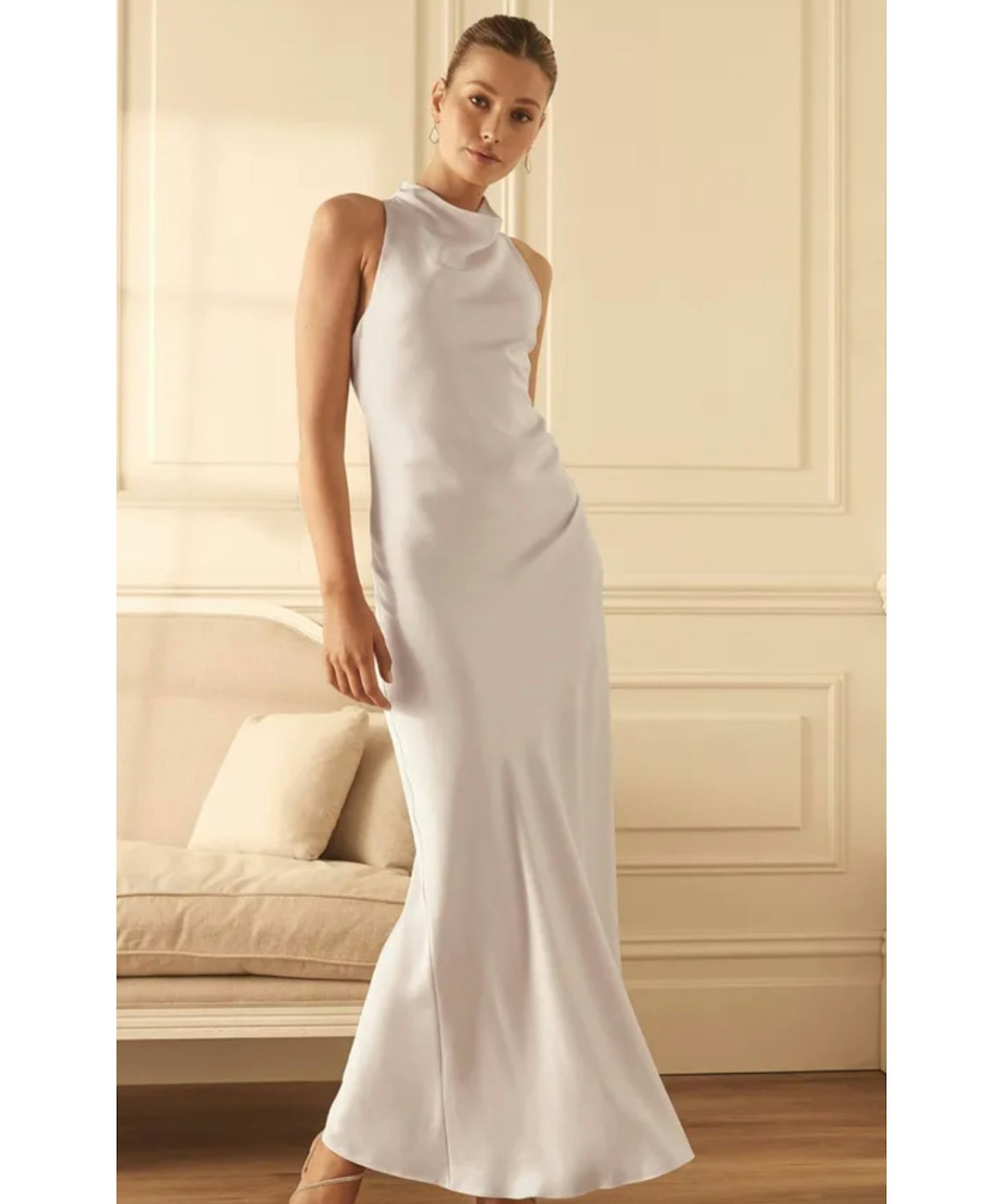 Forever New Michelle Open-Back Satin Maxi Dress