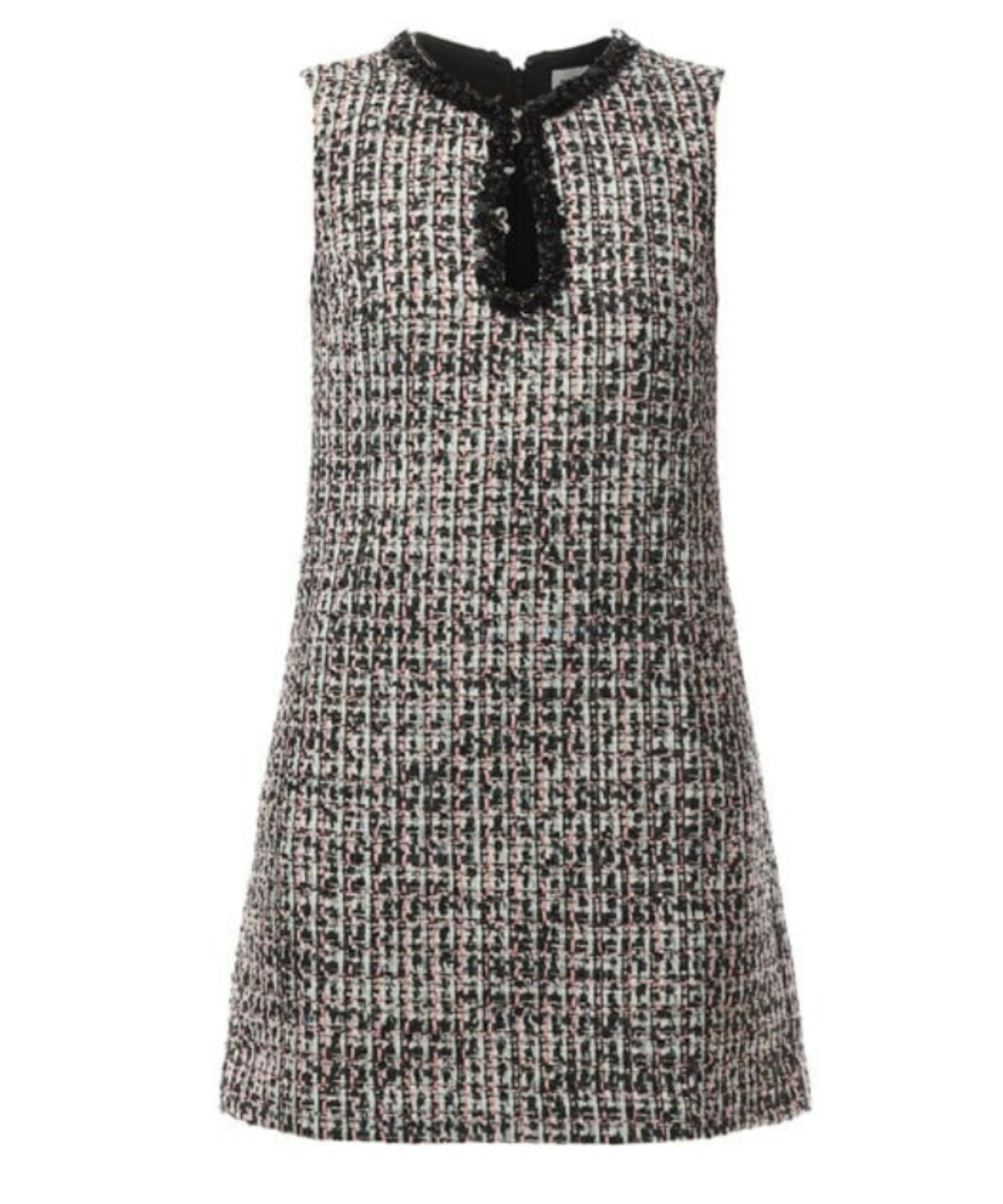 Self-Portrait Black Boucle Embellished Mini Dress