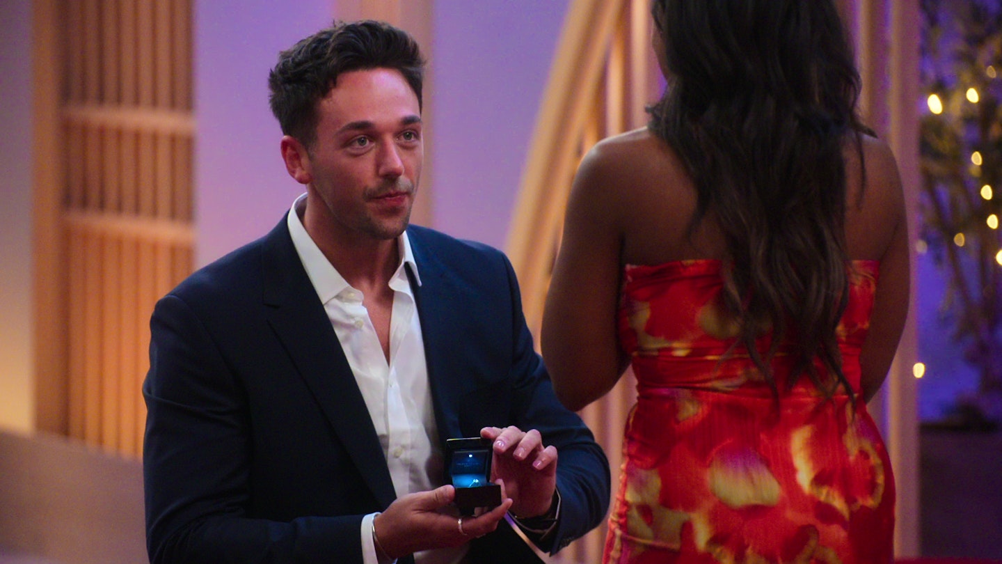 Love is Blind UK's Sam Klein proposing to Nicole Stevens