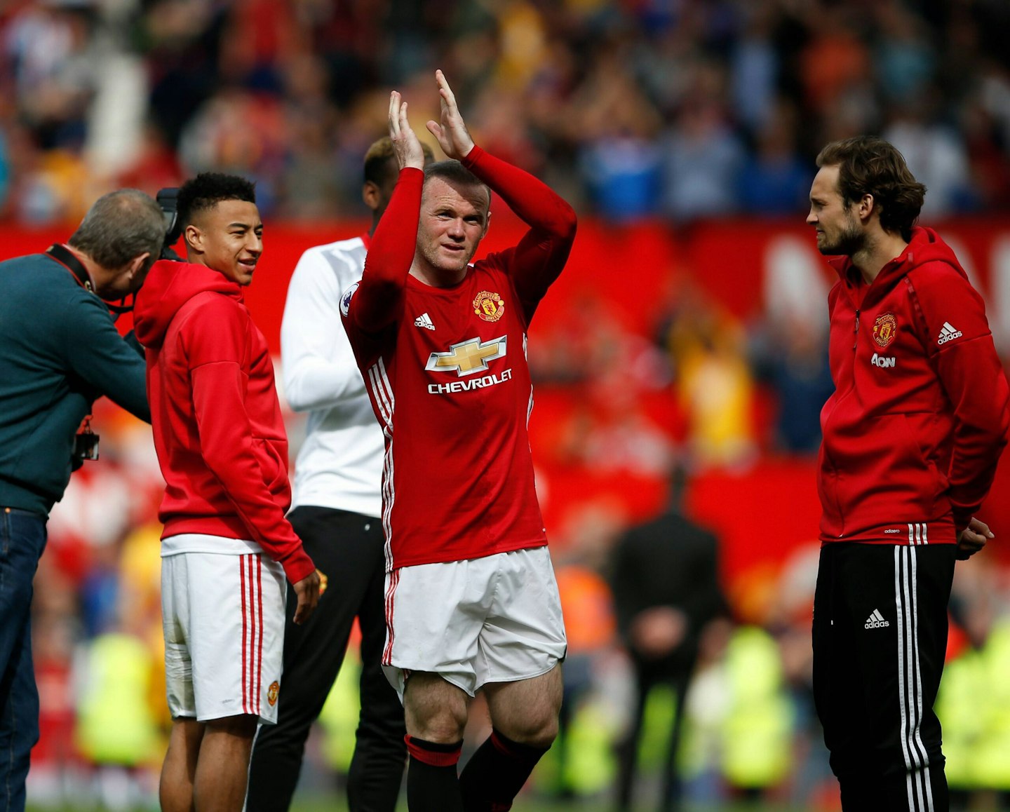 Wayne Rooney playing for Manchester United in 2017