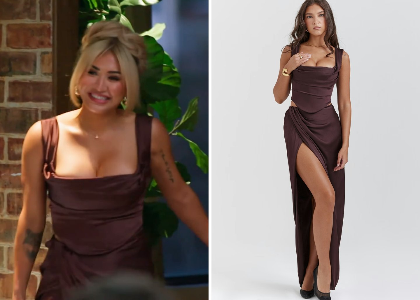 Awhina's brown corset set