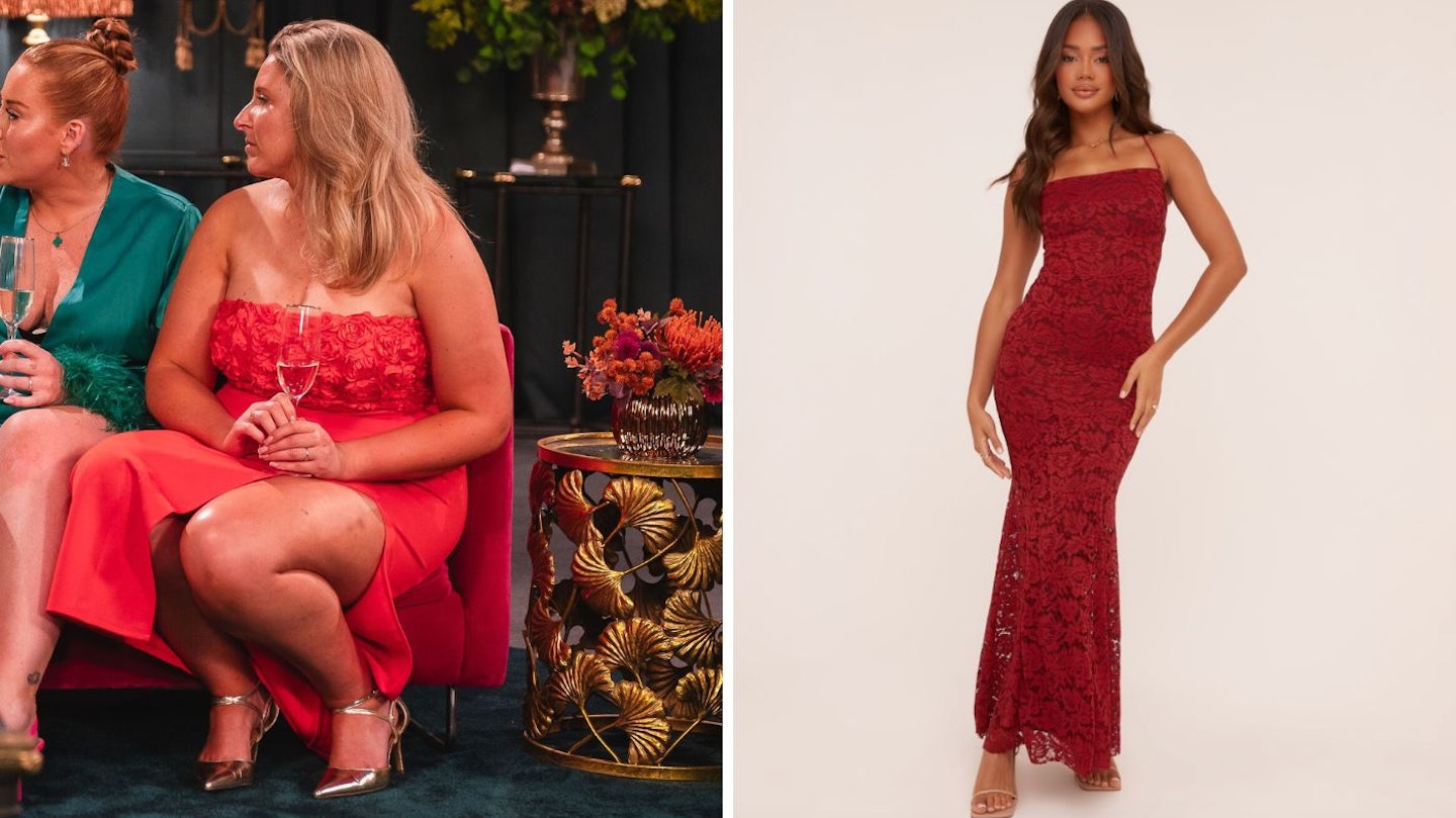 Emma's red maxi dress