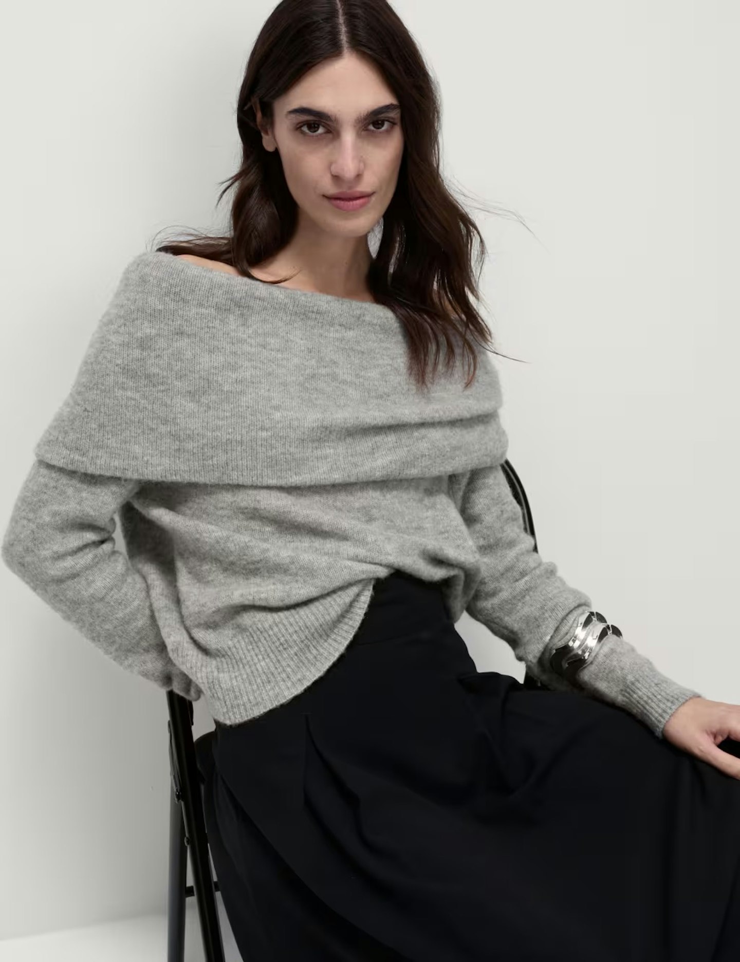 Merino wool rich relaxed jumper with mohair