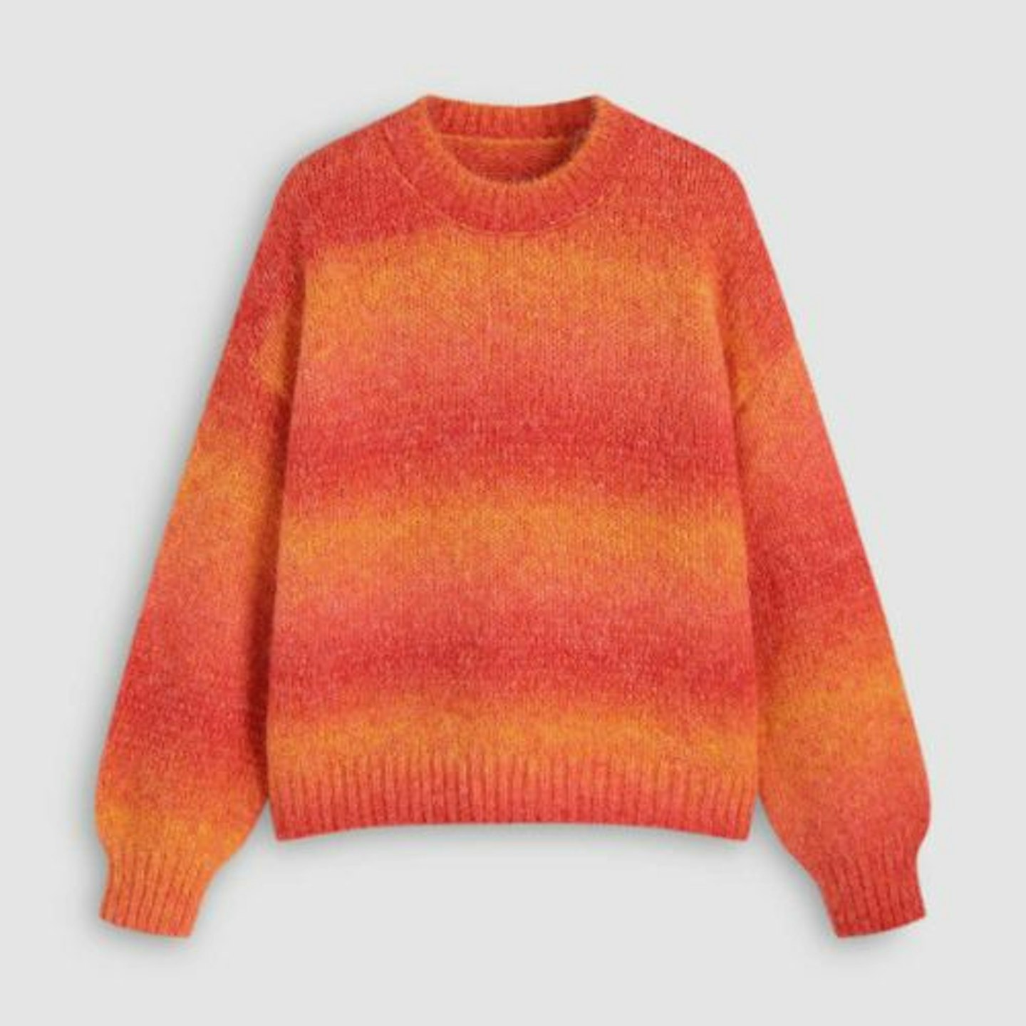 Wool-blend Stripe Ombre Sweater cider