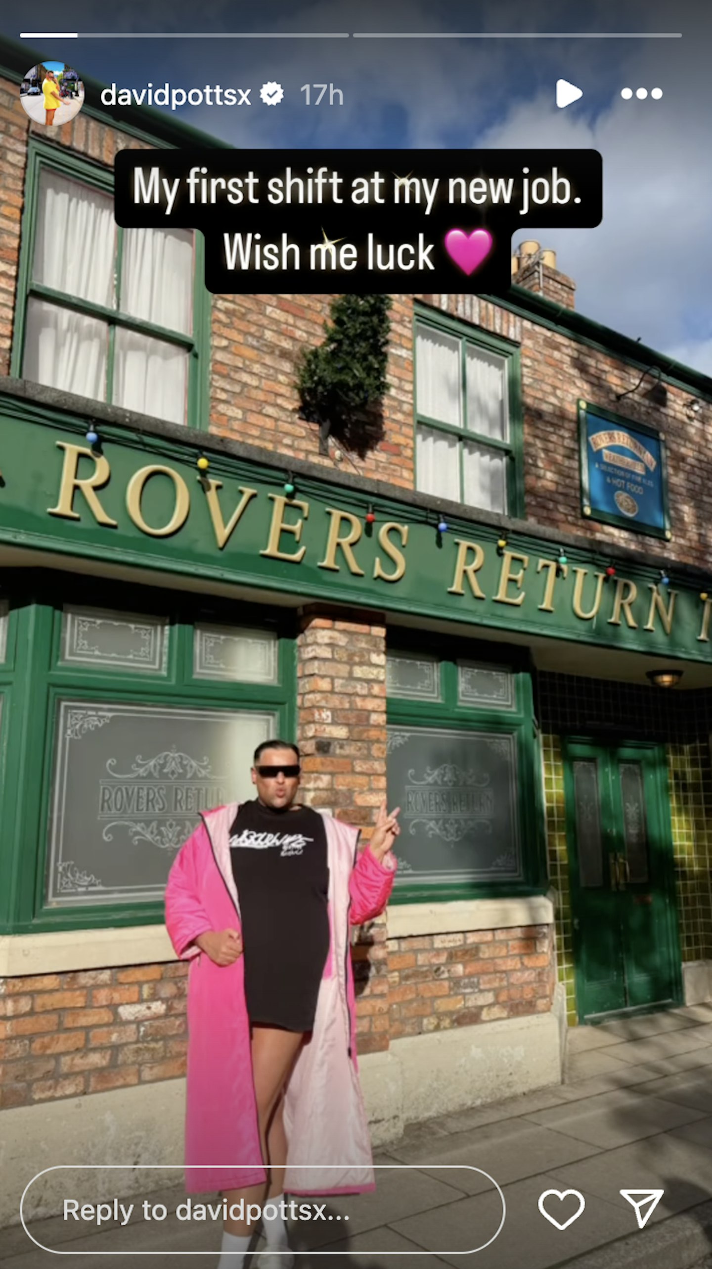 david potts on coronation street set