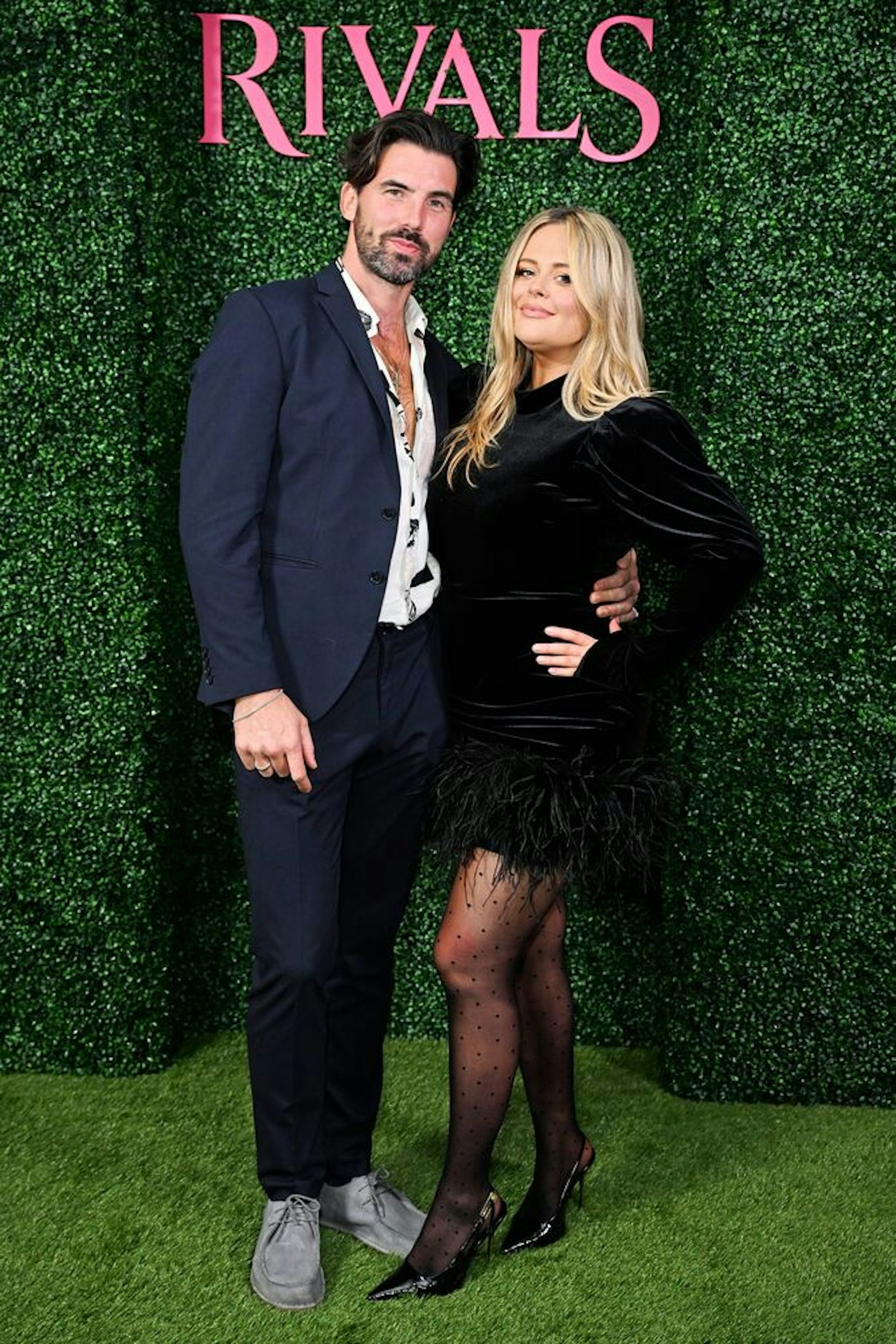 Emily Atack and partner Alistair Garner at the Rivals premiere