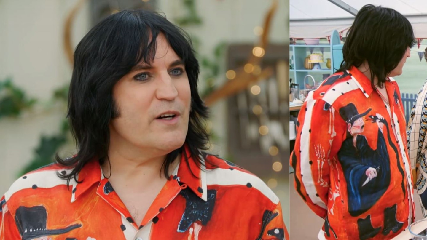 Channel Four - Noel Fielding on Bake Off in an Orange SHirt