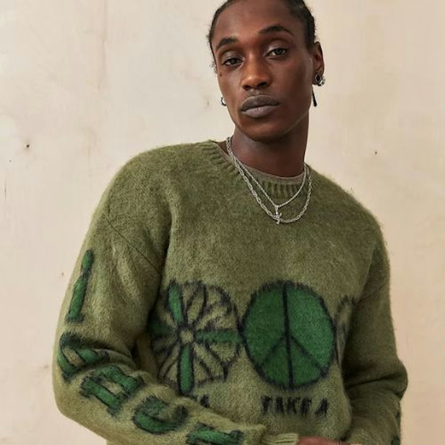 UO Green Peace Knit Jumper