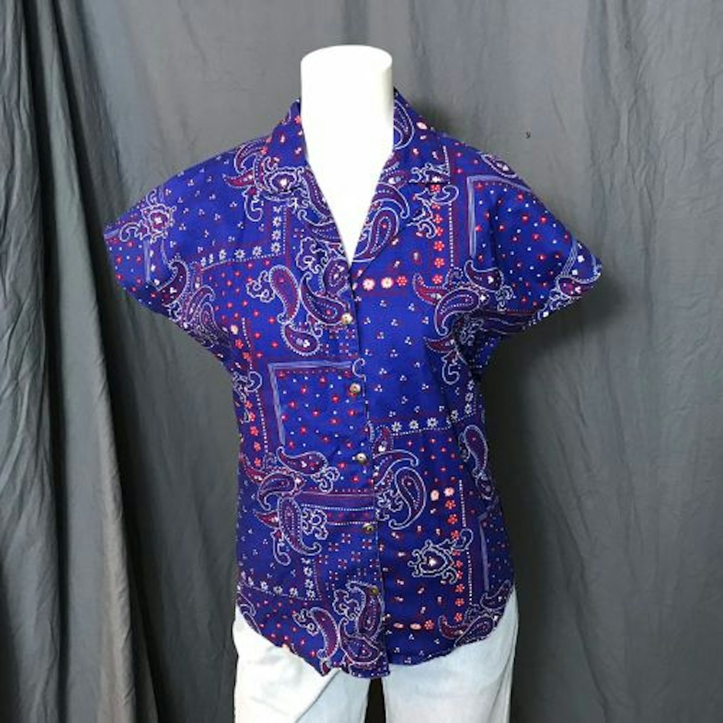 Vintage 1970’s Blue Bandana Shirt