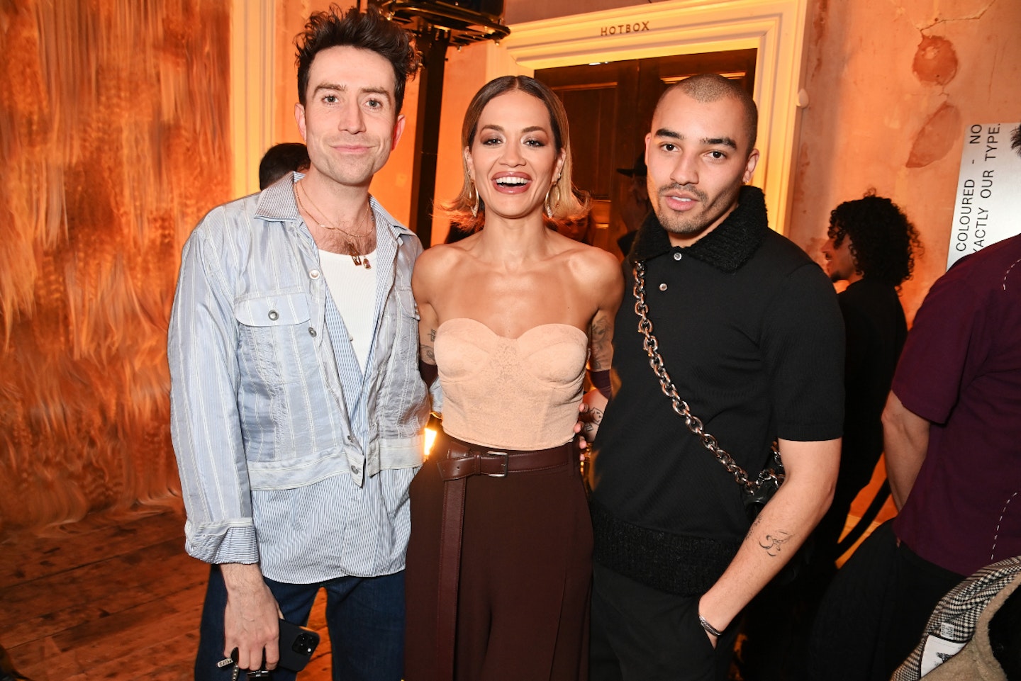 Nick Grimshaw, Rita Ora and Meshach Henry