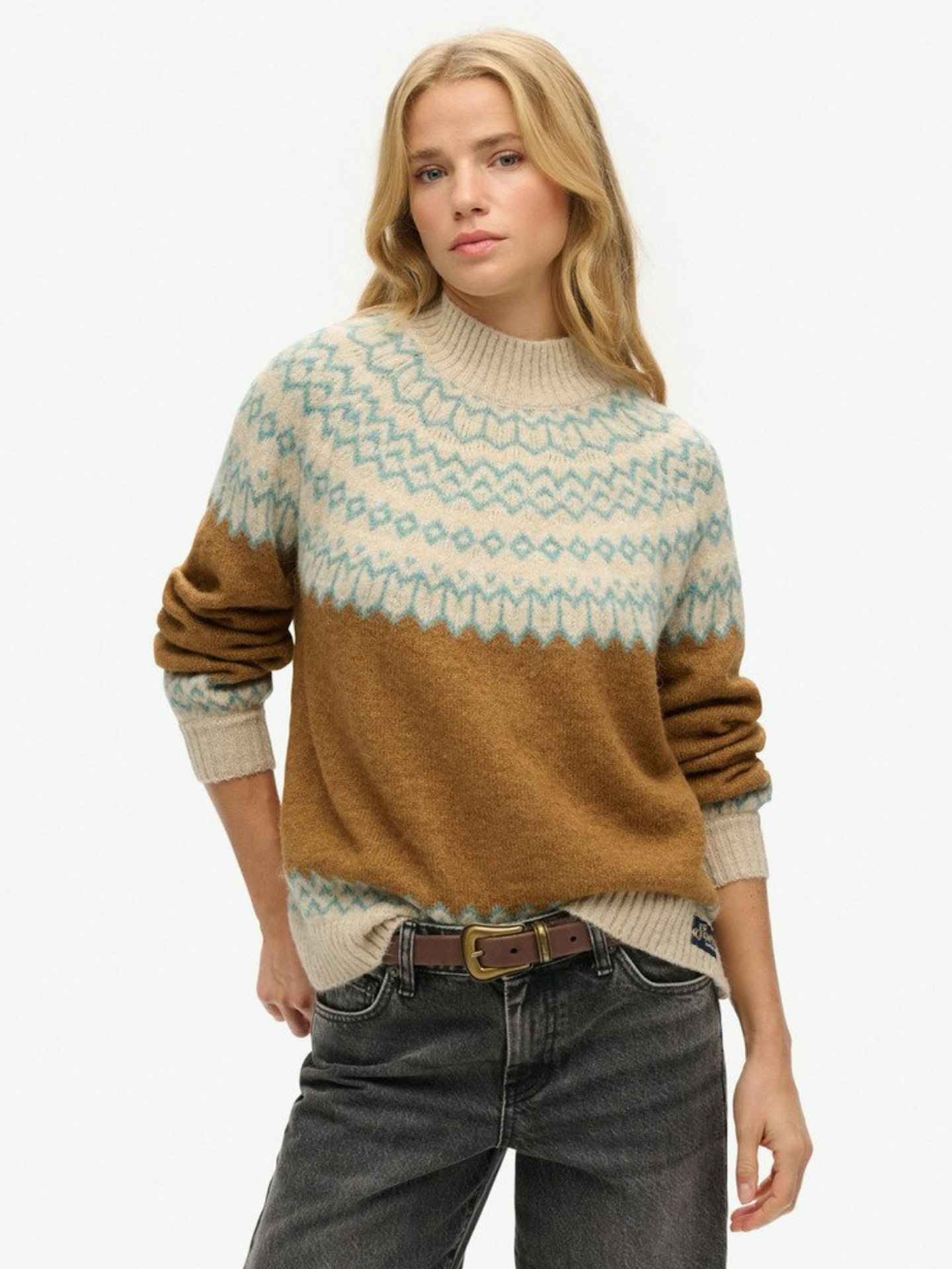 Slouchy Pattern Knit Jumper