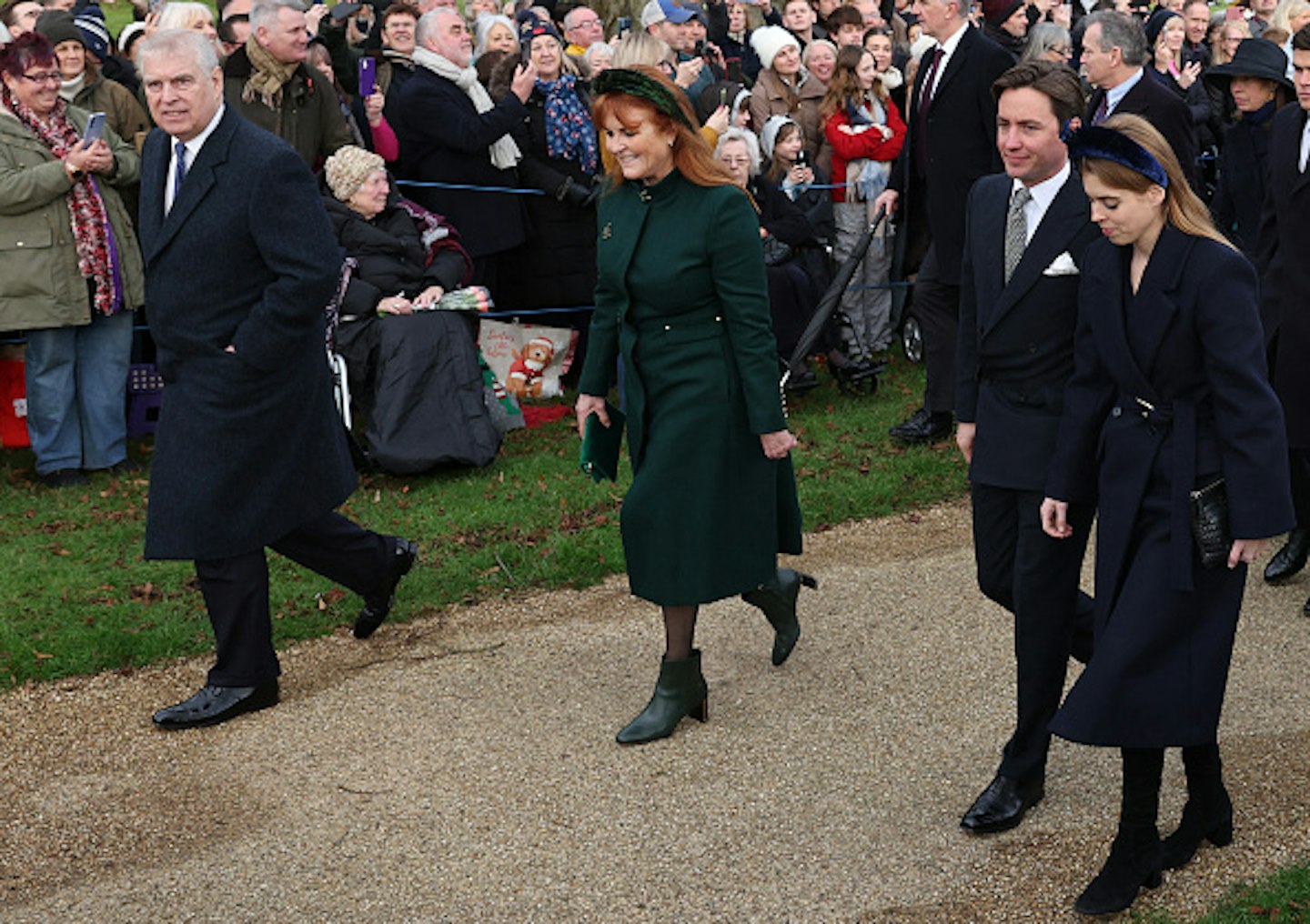 Prince Andrew, Sarah Ferguson and their children were at Sandringham last Christmas